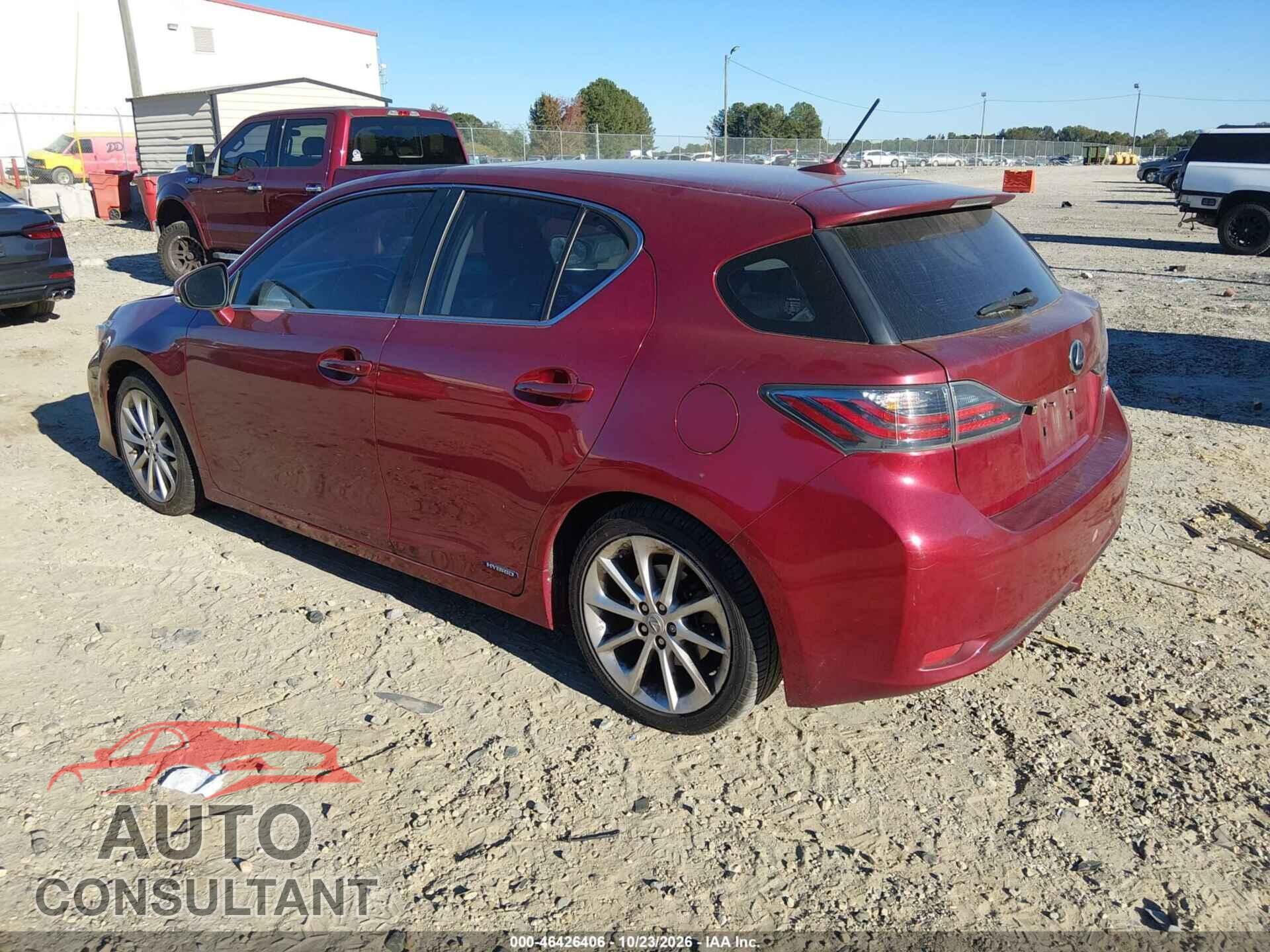 LEXUS CT 200H 2012 - JTHKD5BH6C2113925