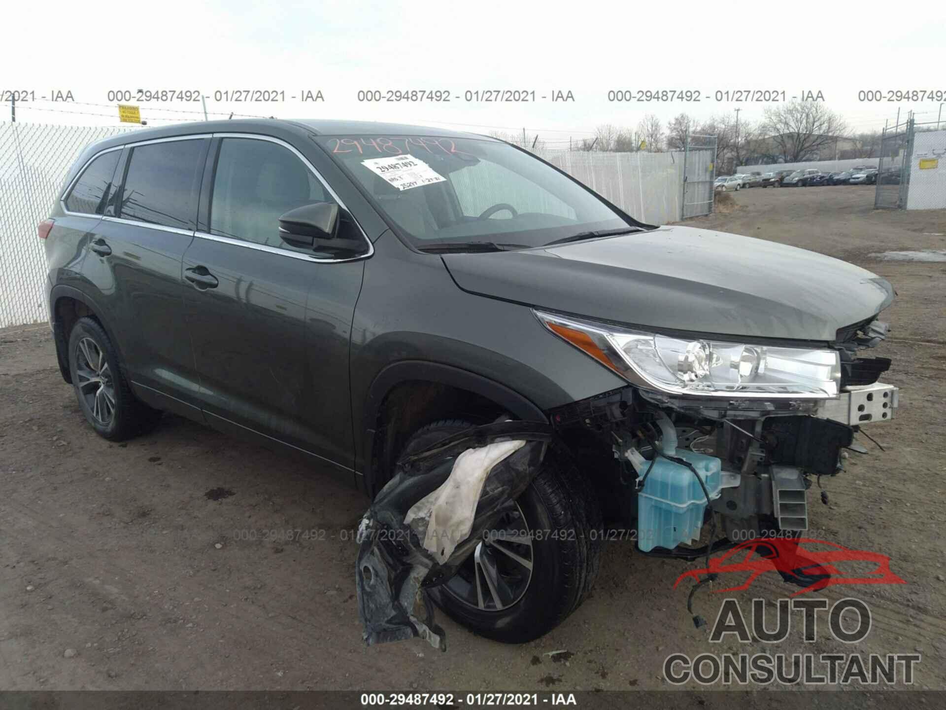 TOYOTA HIGHLANDER 2018 - 5TDBZRFH0JS842836