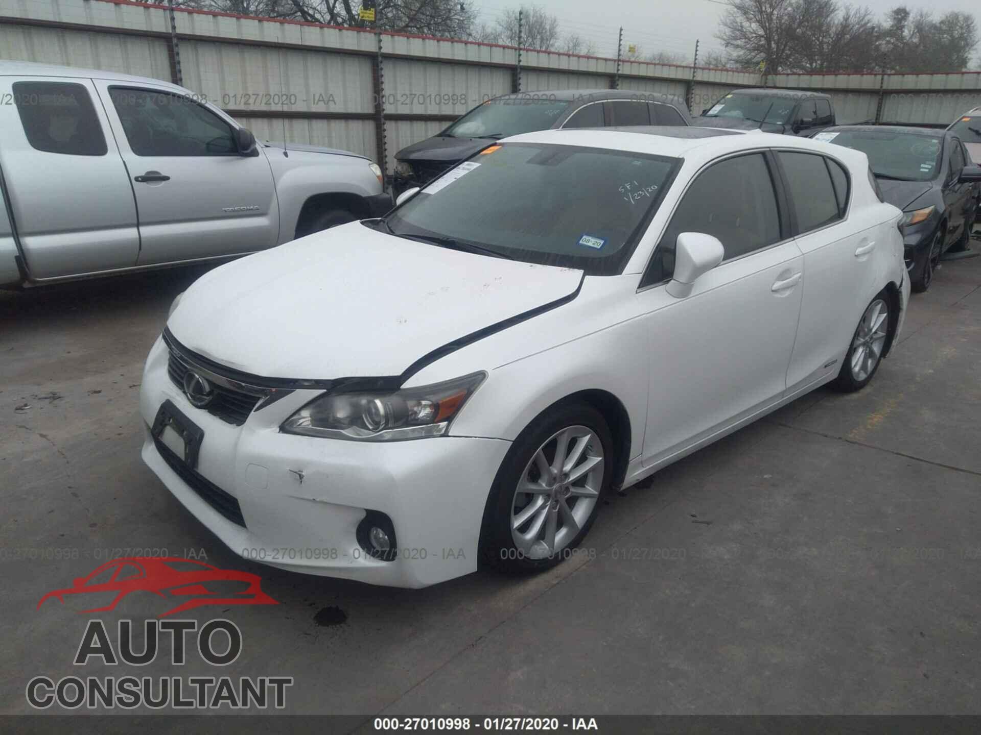 LEXUS CT 2012 - JTHKD5BH4C2114197