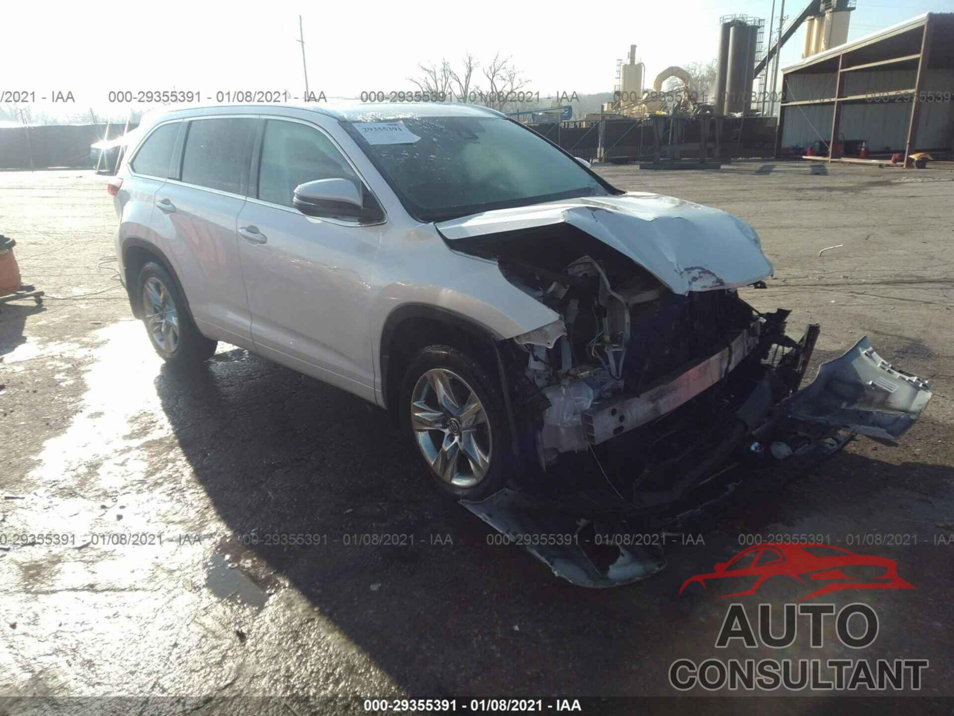 TOYOTA HIGHLANDER 2017 - 5TDDZRFH0HS374724