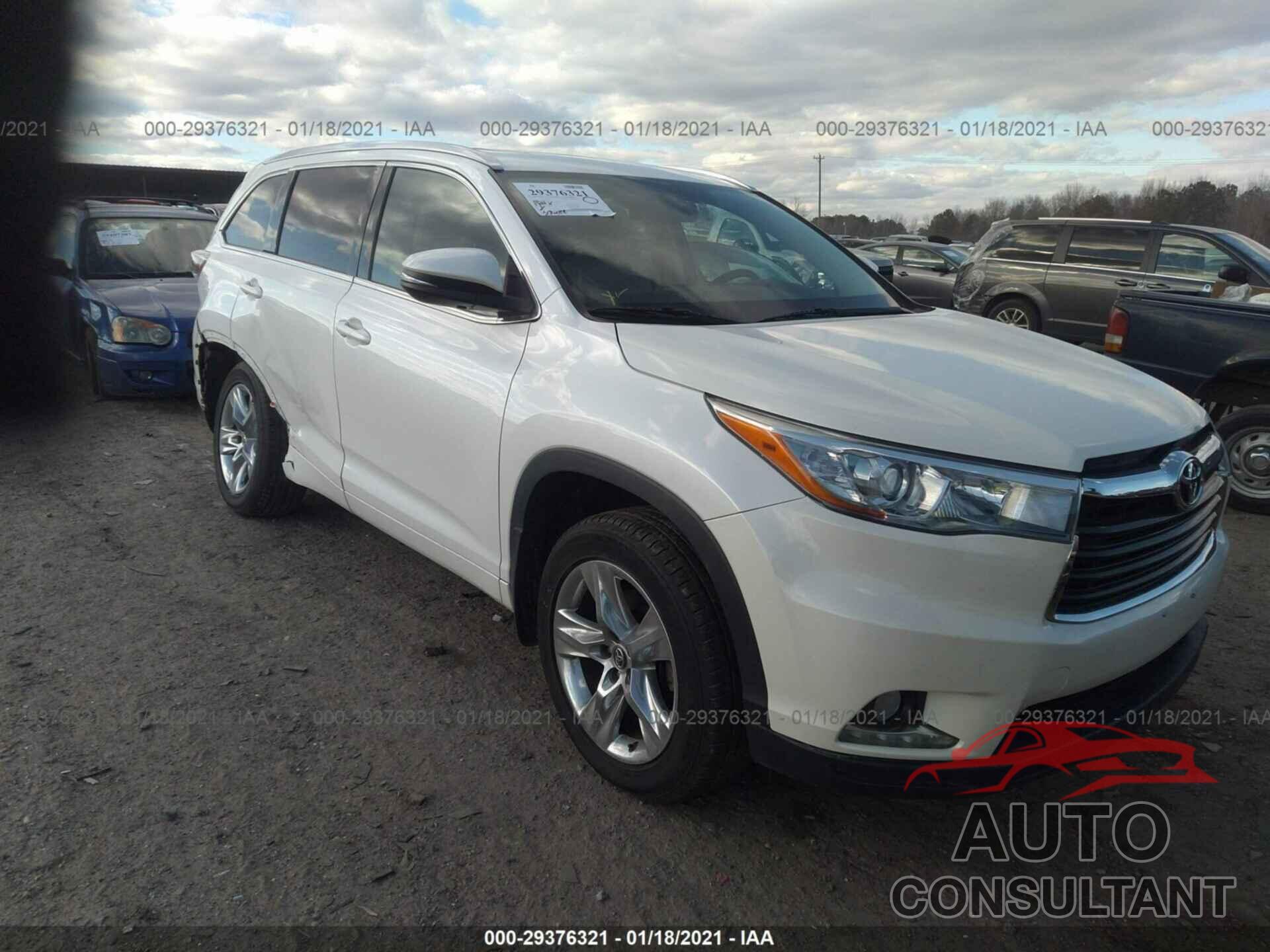 TOYOTA HIGHLANDER 2016 - 5TDDKRFH4GS315713