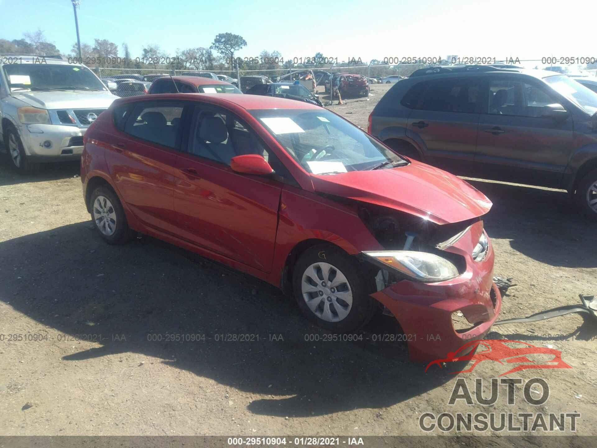 HYUNDAI ACCENT 2016 - KMHCT5AE6GU280453