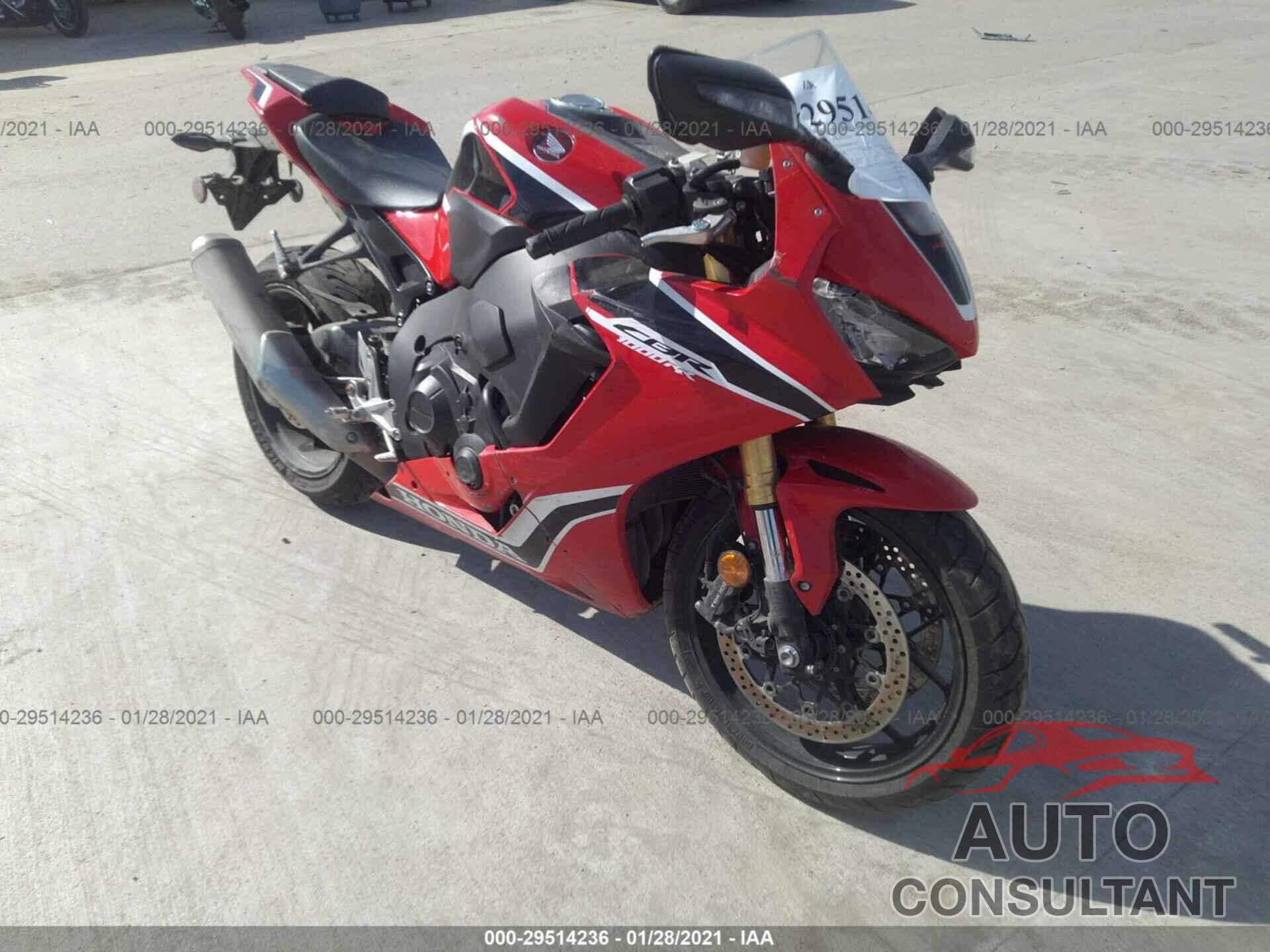 Honda CBR1000 2017 - JH2SC771XHK000120