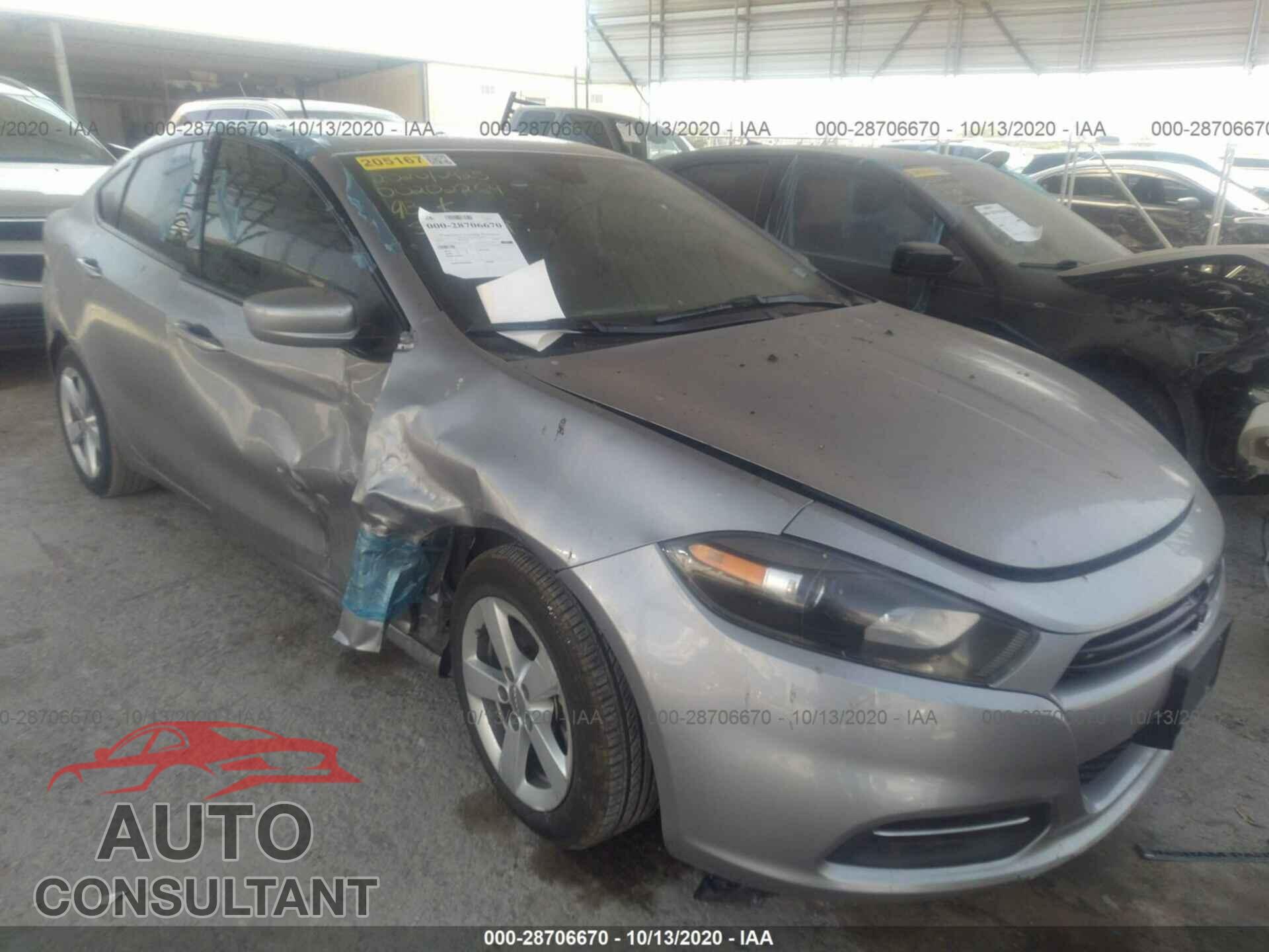 DODGE DART 2016 - 1C3CDFBB5GD565239