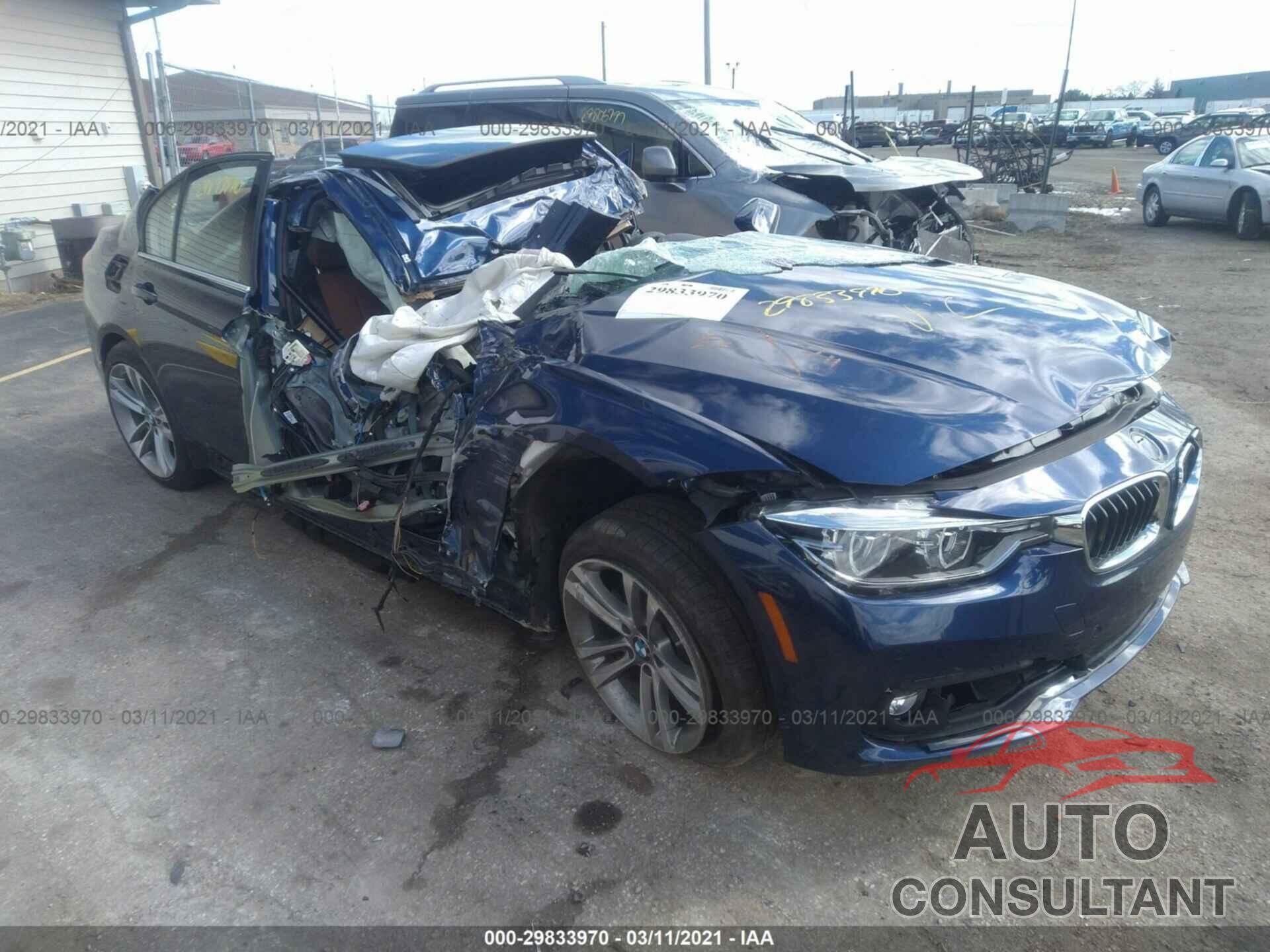 BMW 3 SERIES 2017 - WBA8D9G32HNU66455