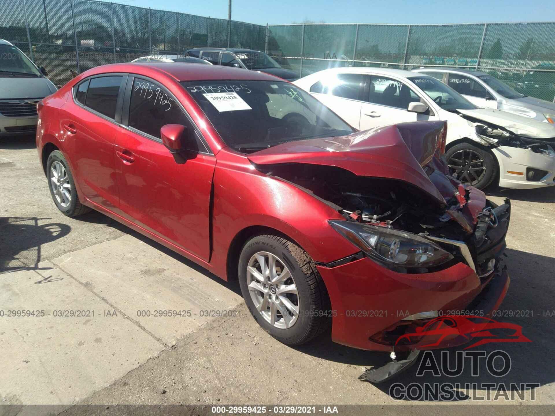 MAZDA MAZDA3 2016 - JM1BM1U72G1304199