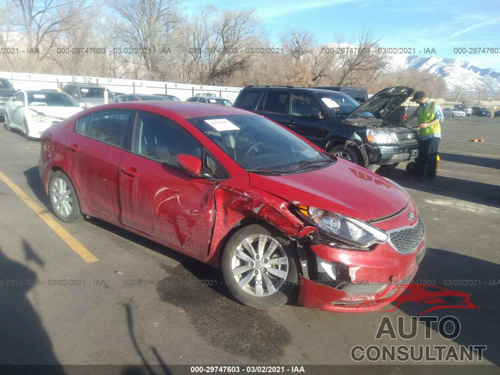 KIA FORTE 2016 - KNAFX4A64G5554913