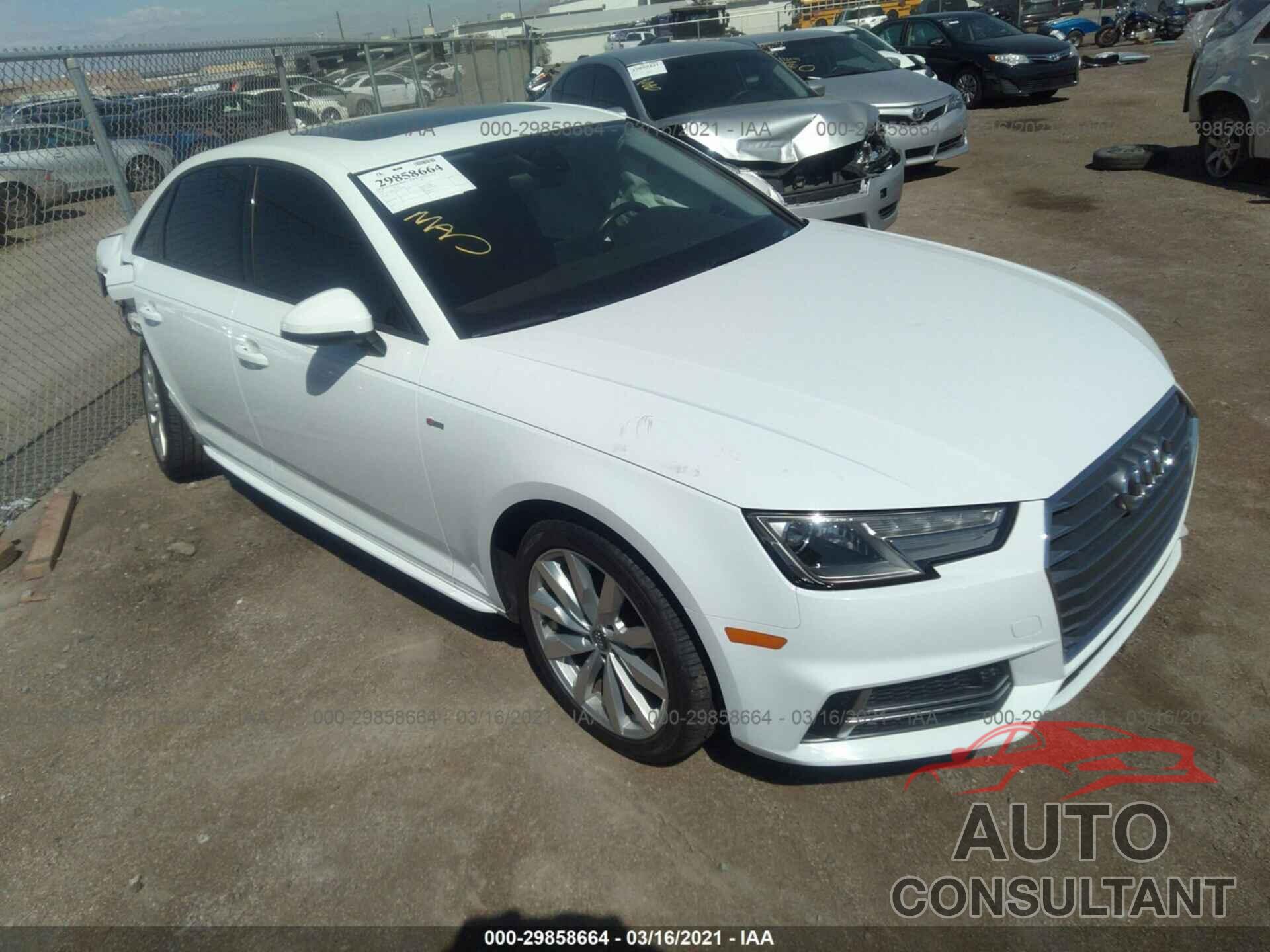 AUDI A4 2018 - WAUKMAF48JA008708