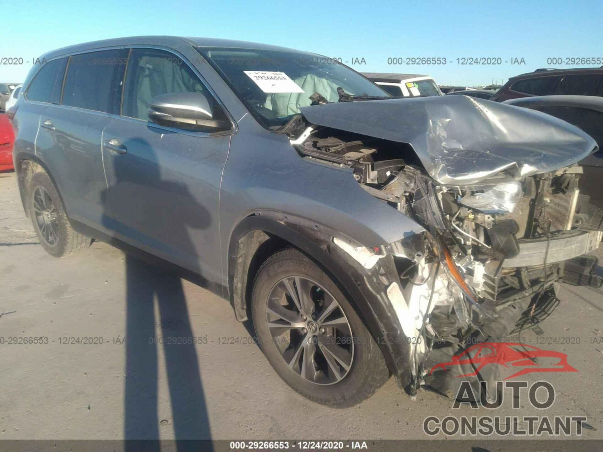 TOYOTA HIGHLANDER 2019 - 5TDZZRFH4KS348575