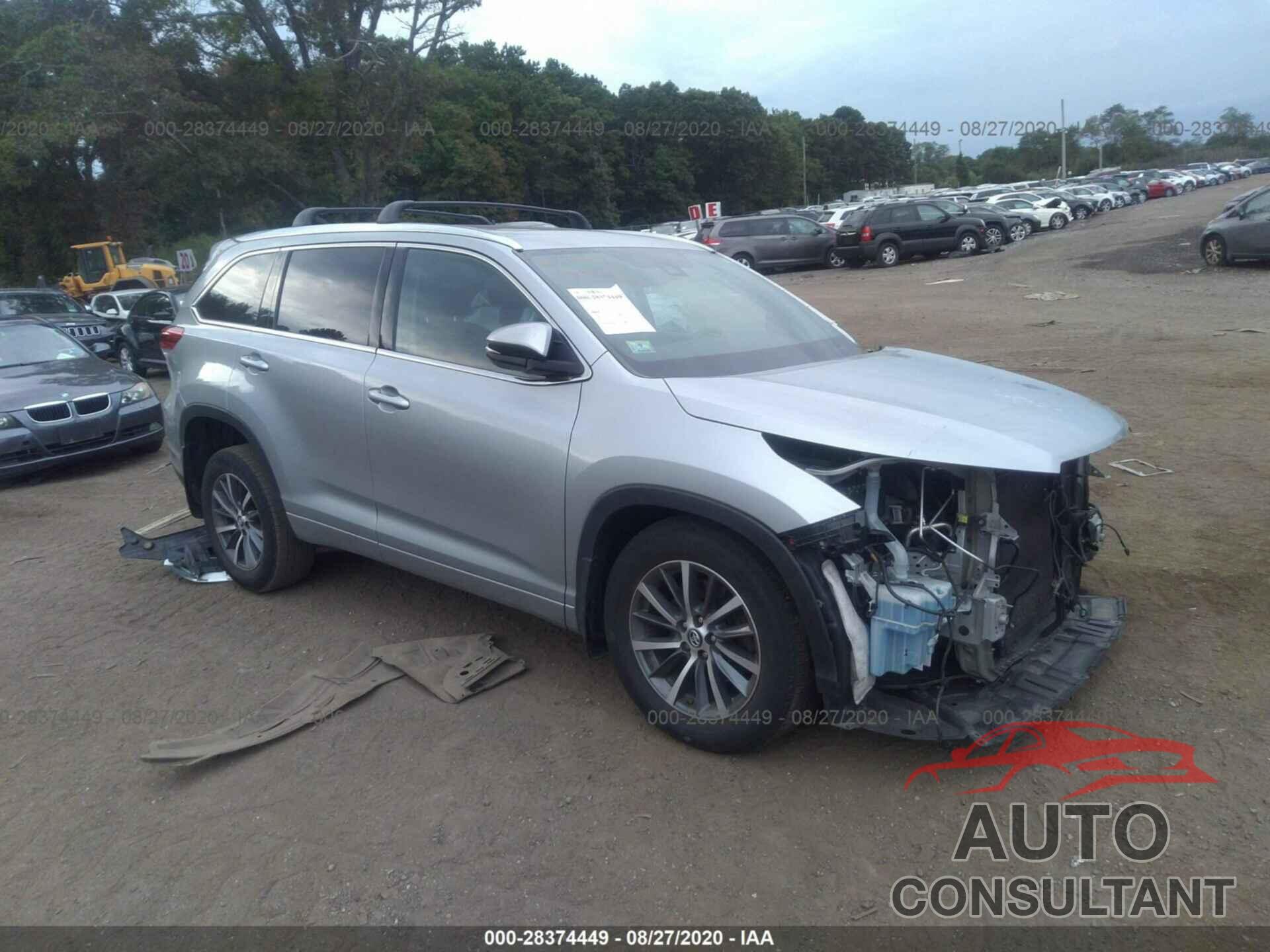 TOYOTA HIGHLANDER 2017 - 5TDJZRFH6HS422987