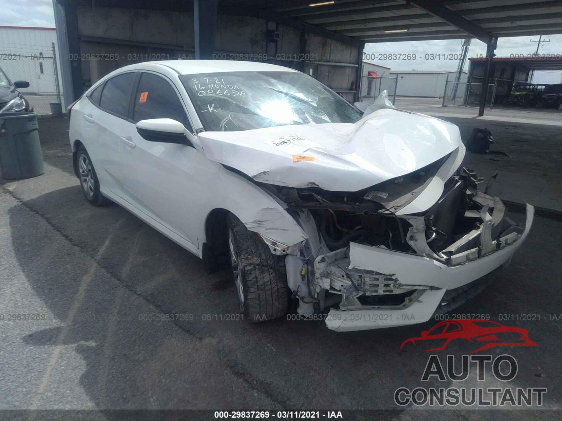 HONDA CIVIC SEDAN 2016 - 19XFC2F59GE086698