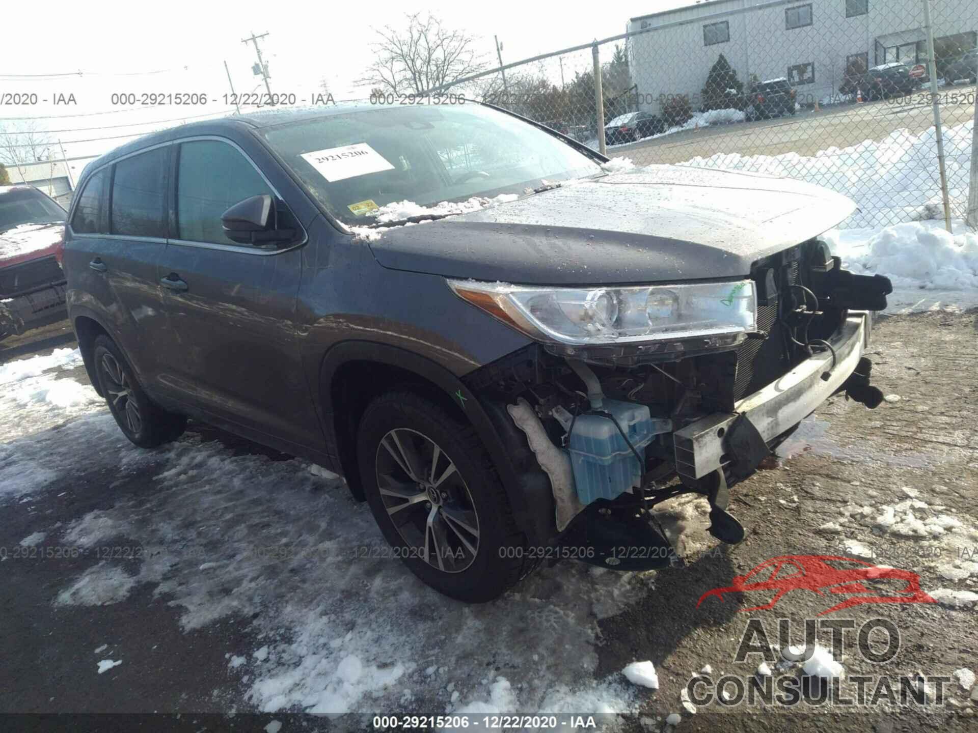 TOYOTA HIGHLANDER 2017 - 5TDBZRFHXHS383437