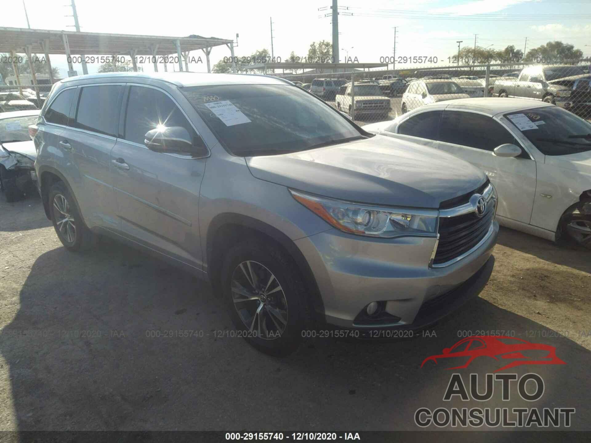 TOYOTA HIGHLANDER 2016 - 5TDKKRFH8GS505070