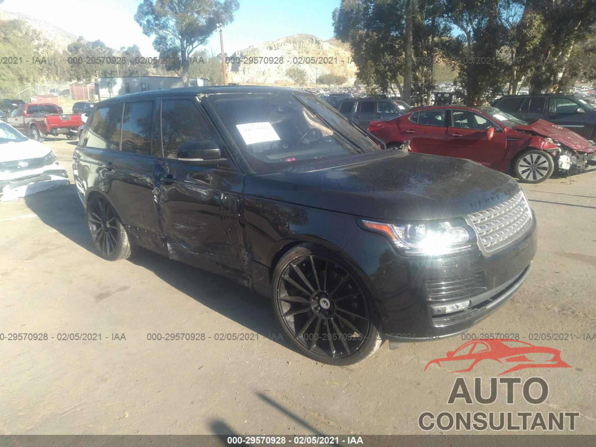 LAND ROVER RANGE ROVER 2016 - SALGS2VFXGA255172