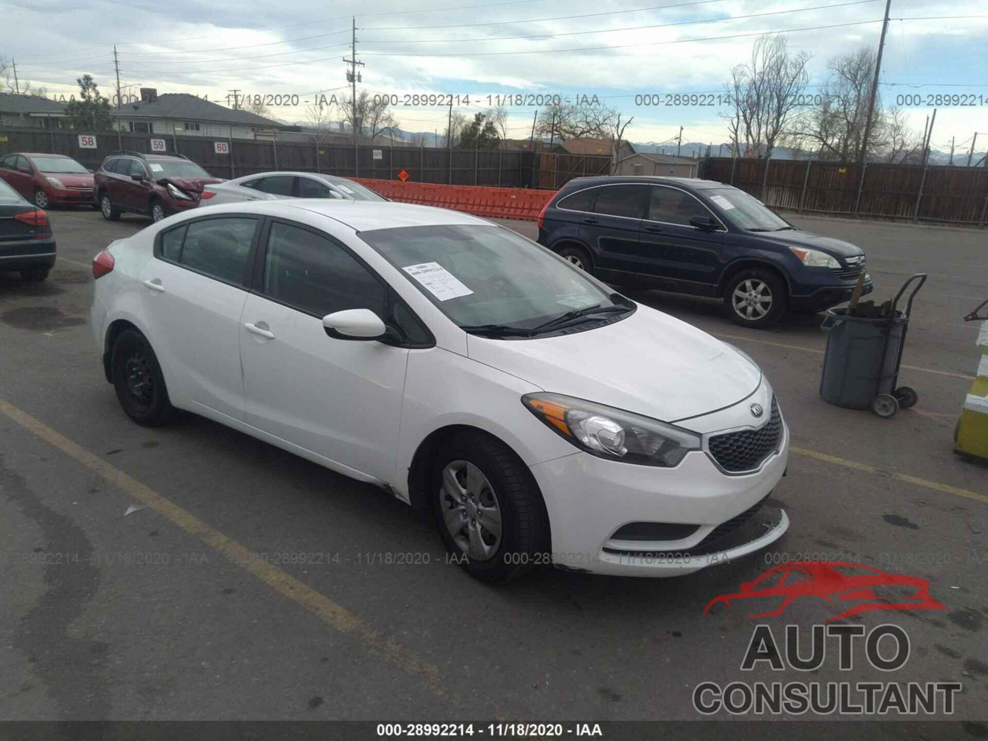 KIA FORTE 2016 - KNAFK4A67G5468414