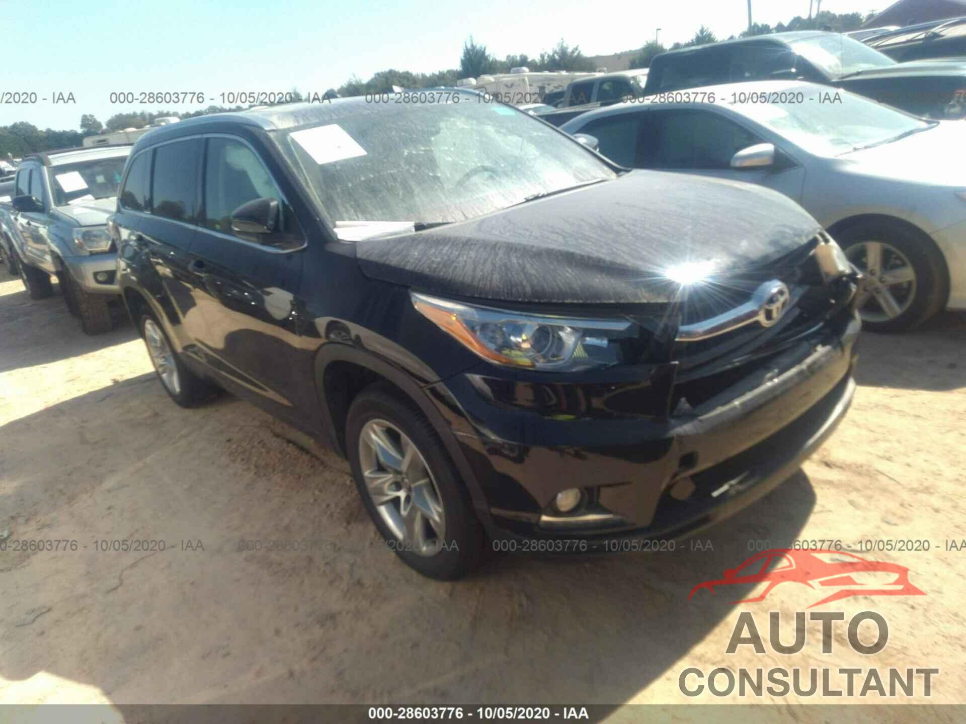 TOYOTA HIGHLANDER 2016 - 5TDYKRFH5GS167198