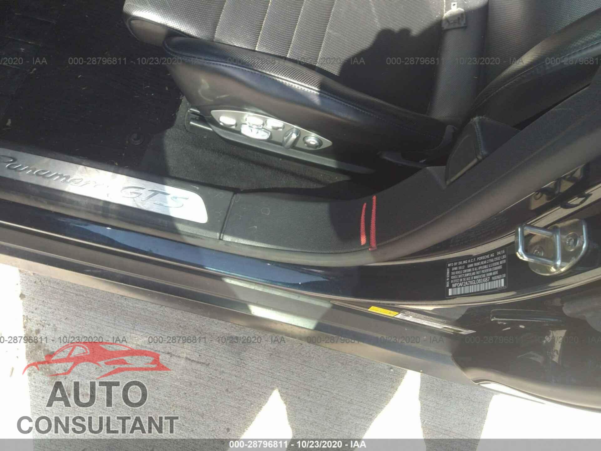 PORSCHE PANAMERA 2016 - WP0AF2A7XGL081687