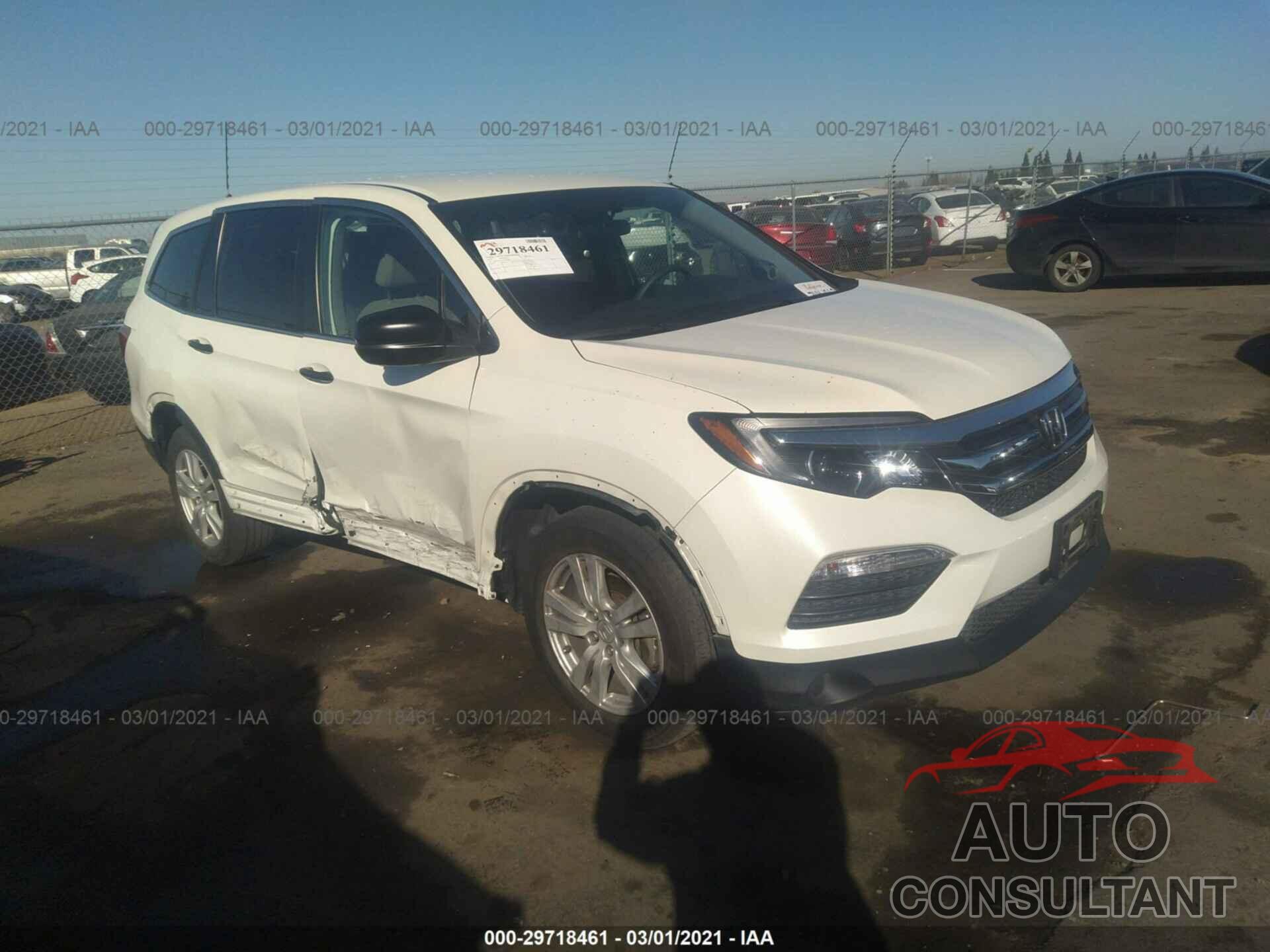 HONDA PILOT 2016 - 5FNYF6H11GB109290