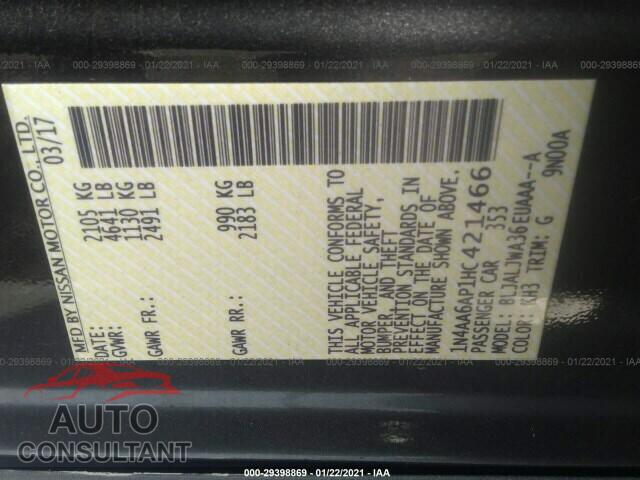 NISSAN MAXIMA 2017 - 1N4AA6AP1HC421466