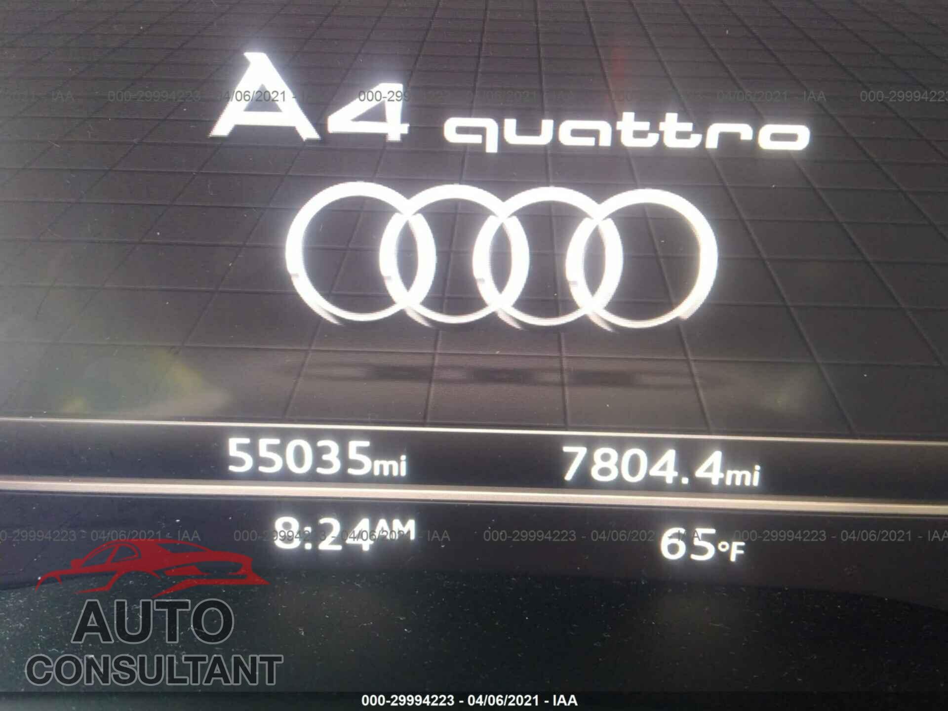 AUDI A4 2018 - WAUENAF48JA168405