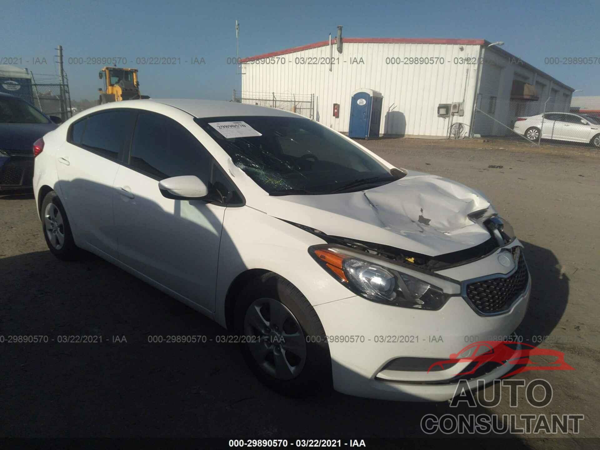 KIA FORTE 2016 - KNAFK4A68G5487912
