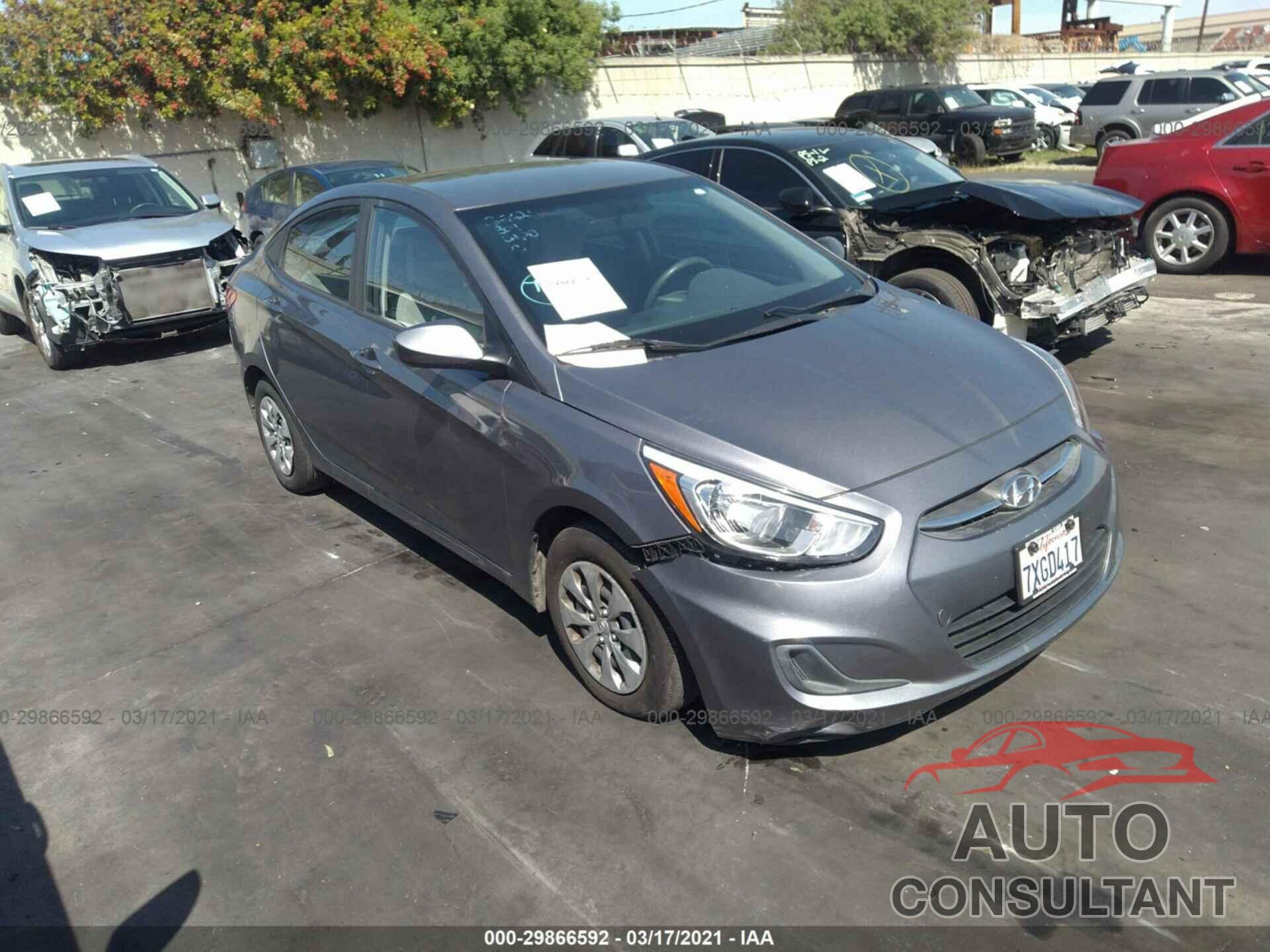 HYUNDAI ACCENT 2017 - KMHCT4AE6HU235251