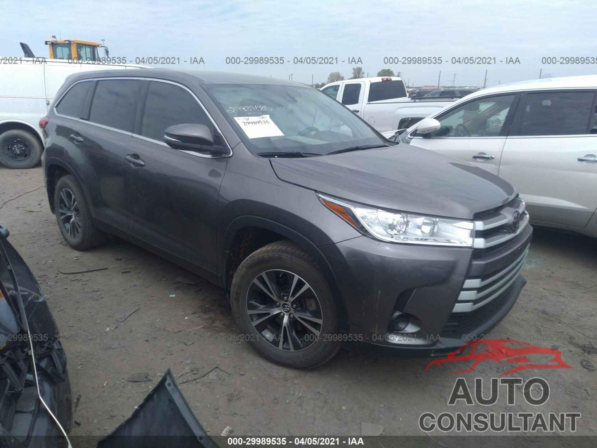 TOYOTA HIGHLANDER 2019 - 5TDZZRFH9KS354789