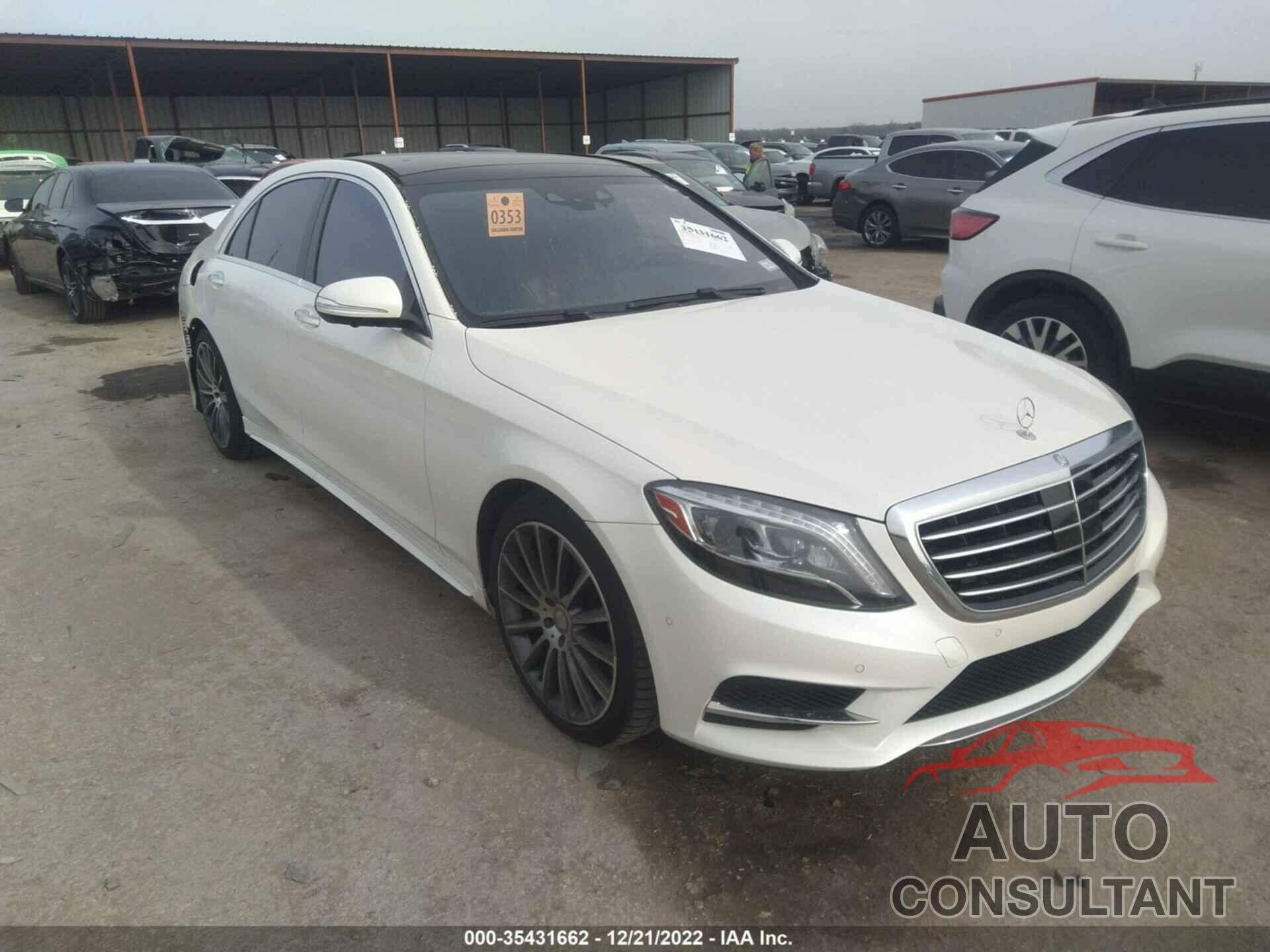 MERCEDES-BENZ S-CLASS 2016 - WDDUG8CB6GA254508