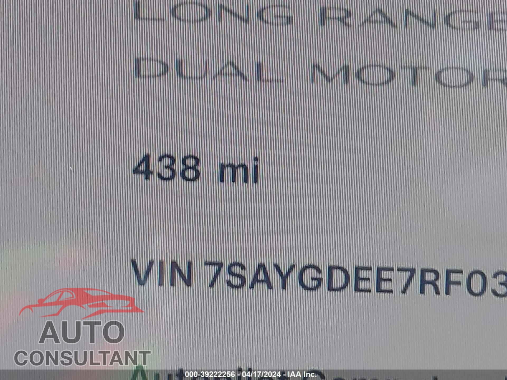 TESLA MODEL Y 2024 - 7SAYGDEE7RF033265