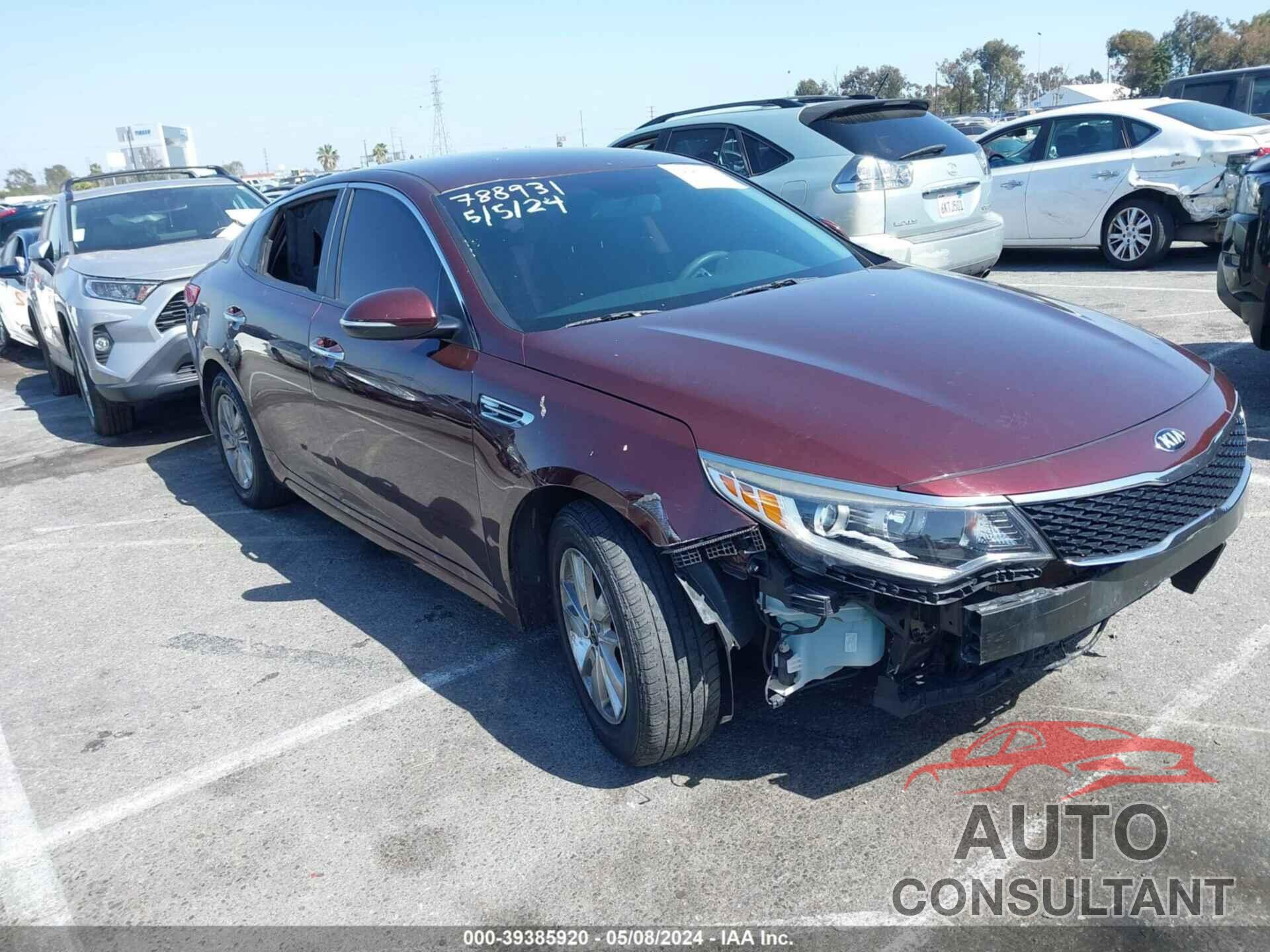 KIA OPTIMA 2018 - 5XXGT4L31JG196355