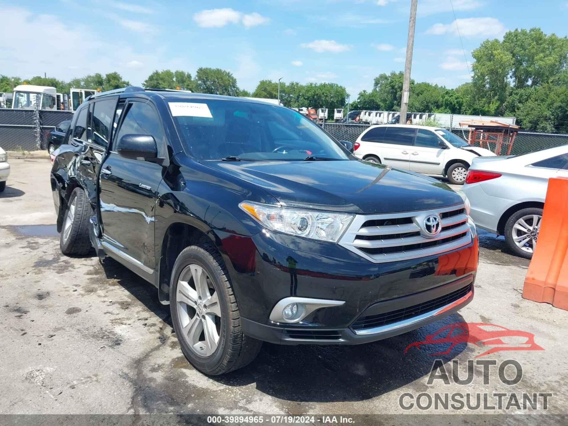 TOYOTA HIGHLANDER 2013 - 5TDYK3EH2DS101699