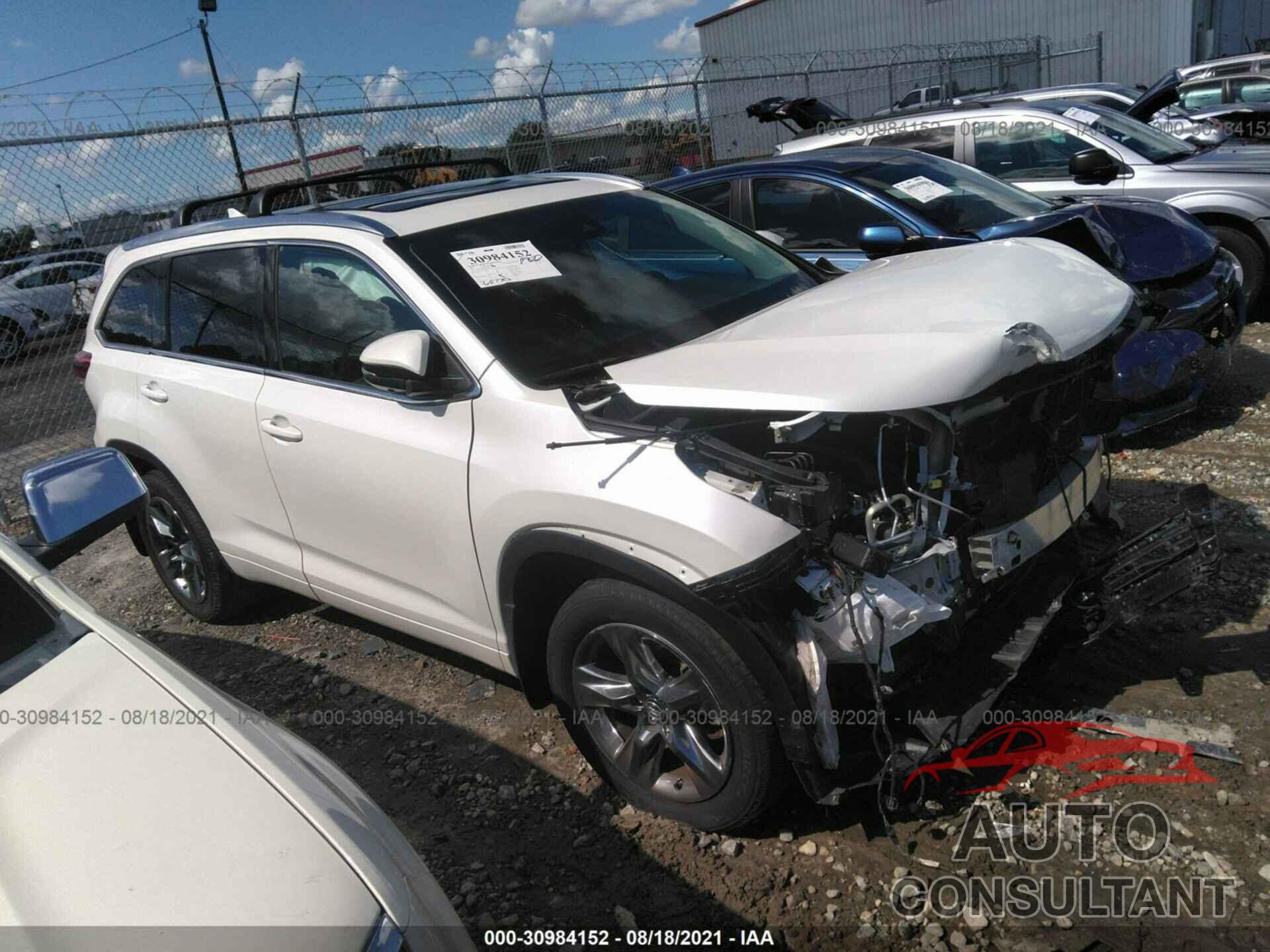 TOYOTA HIGHLANDER 2017 - 5TDDZRFHXHS465046