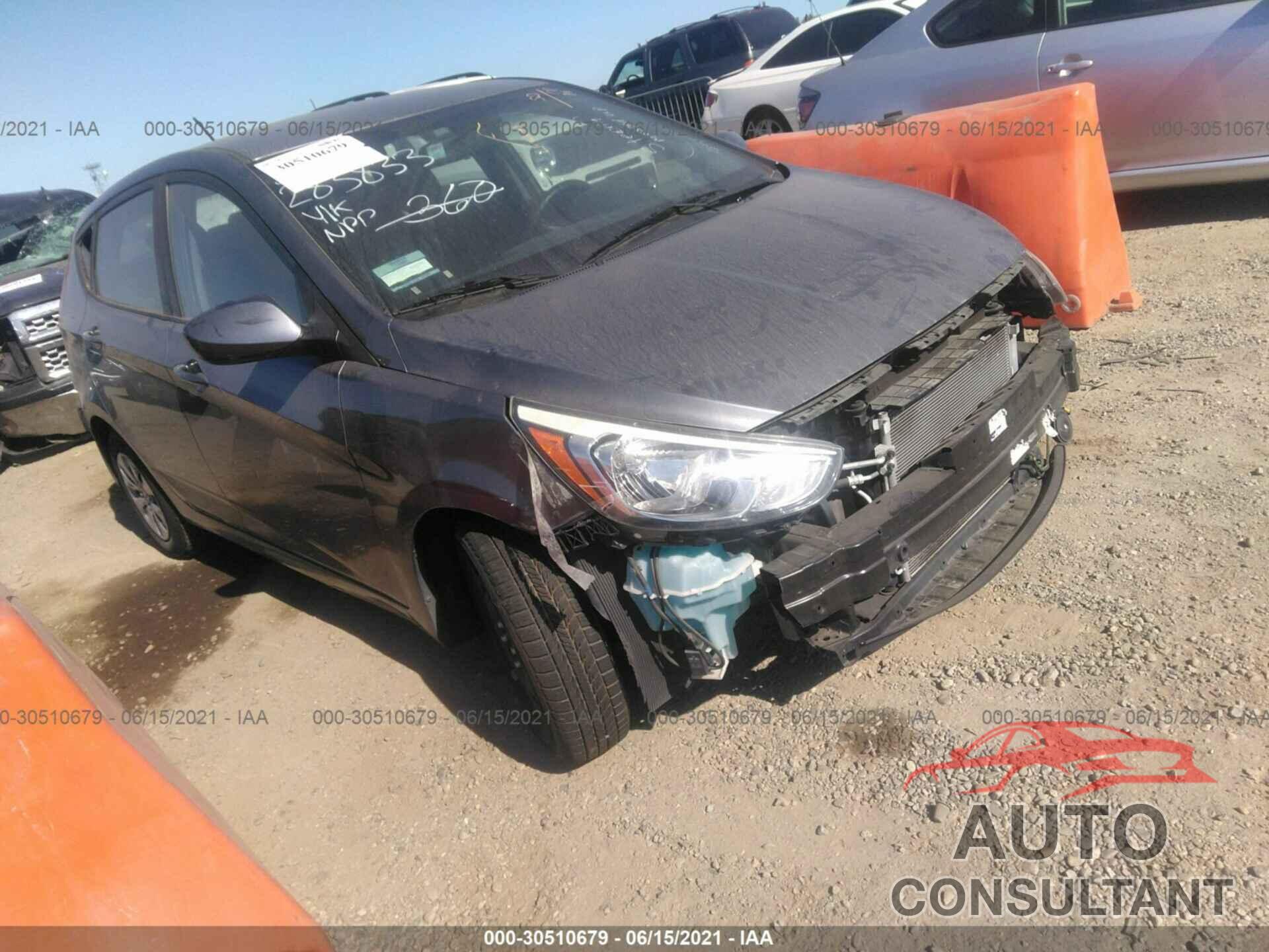 HYUNDAI ACCENT 2016 - KMHCT5AE9GU283833