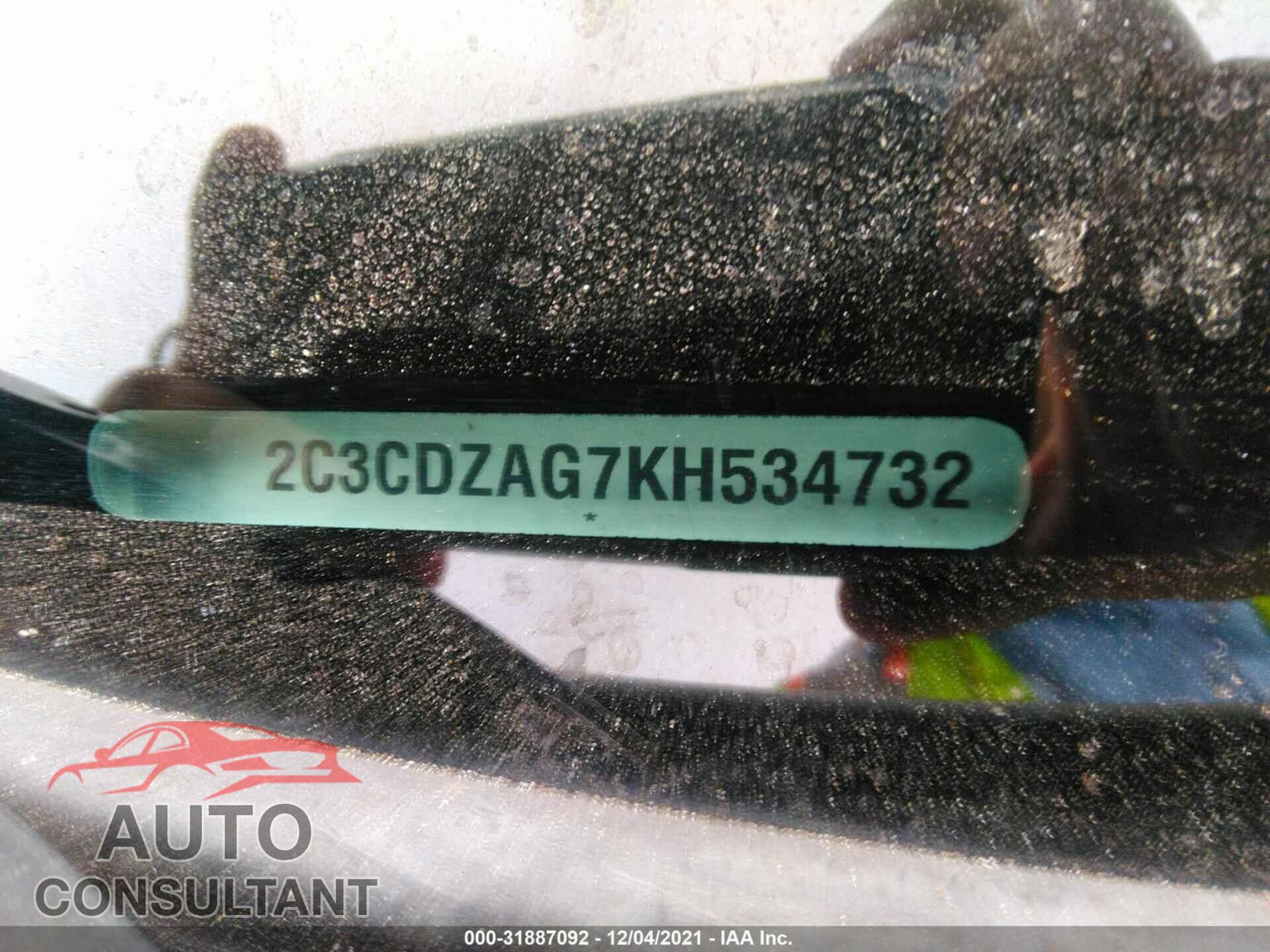 DODGE CHALLENGER 2019 - 2C3CDZAG7KH534732