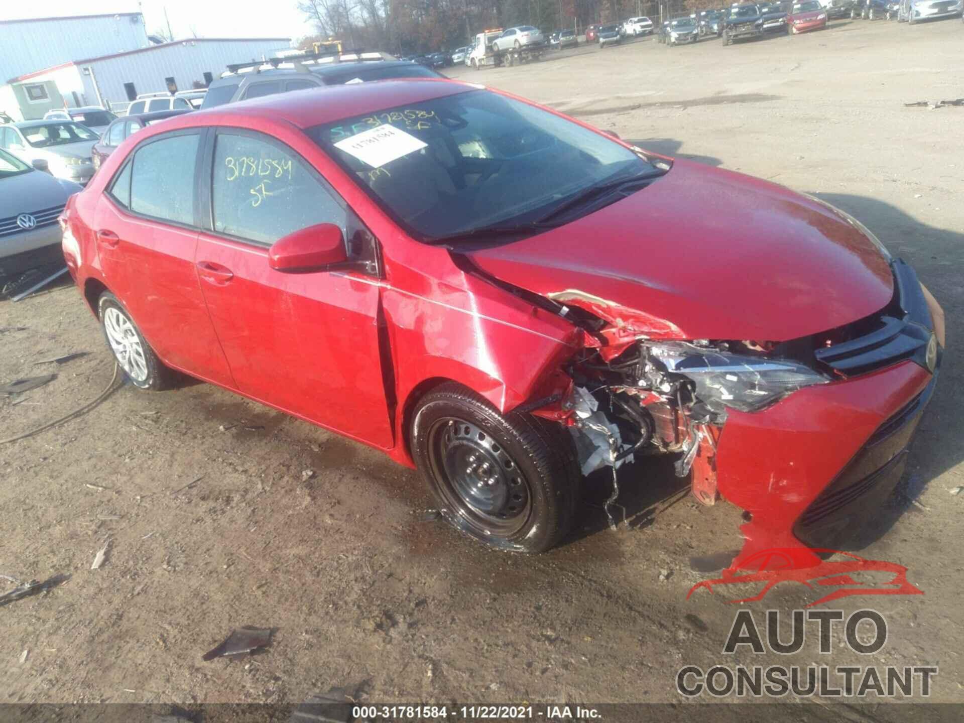TOYOTA COROLLA 2017 - 2T1BURHE6HC768651