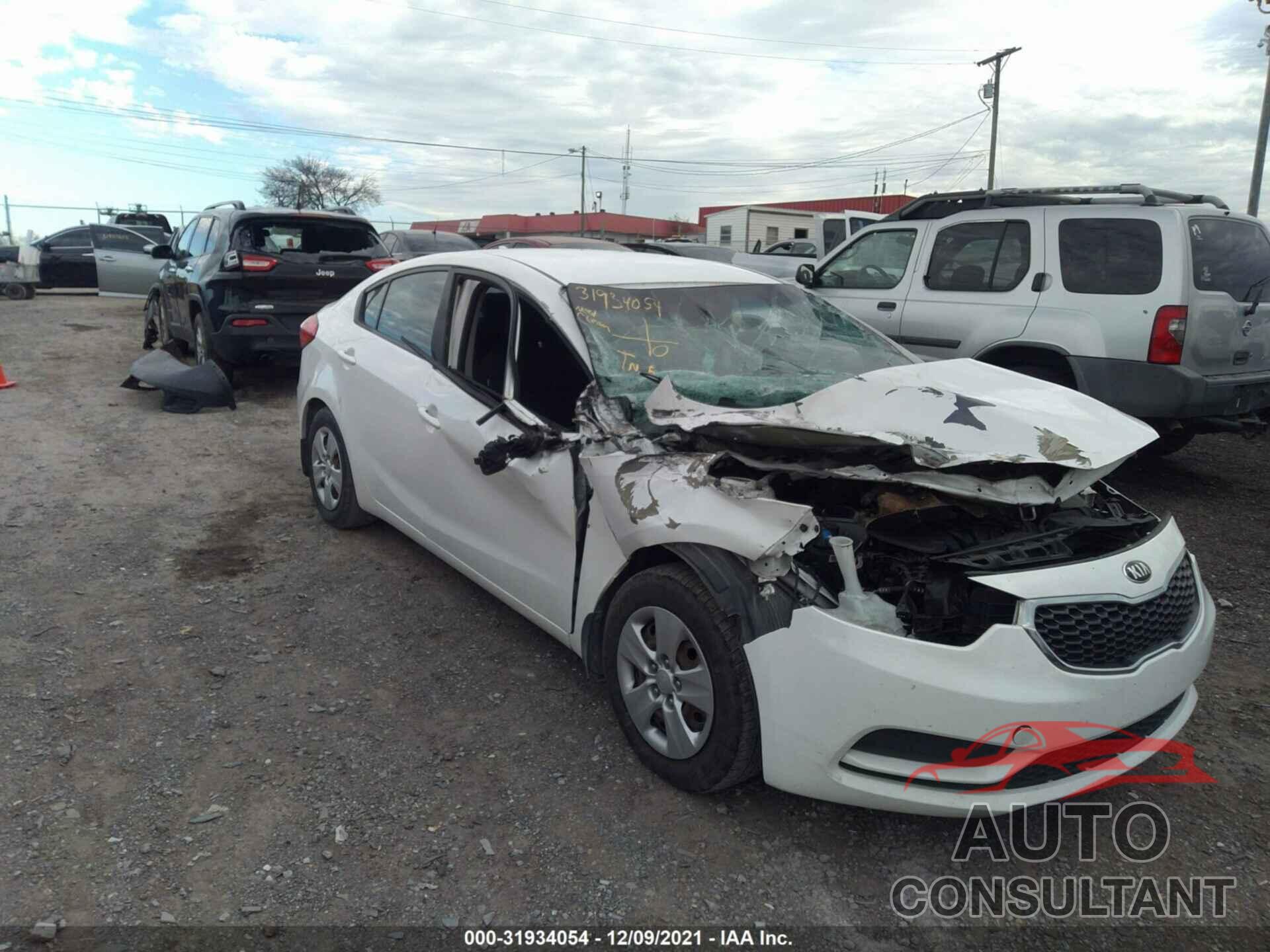 KIA FORTE 2016 - KNAFK4A69G5488650