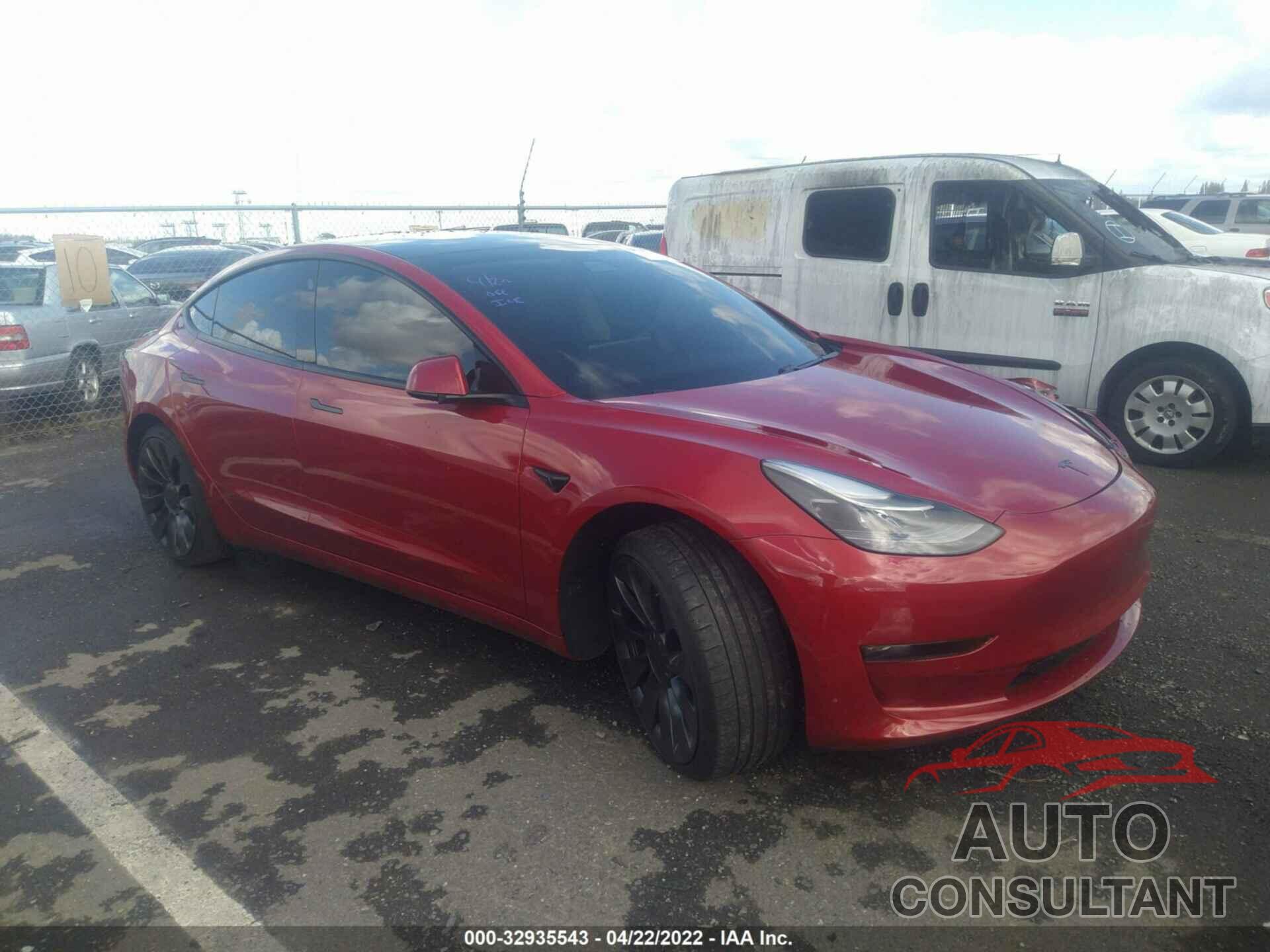 TESLA MODEL 3 2021 - 5YJ3E1EC5MF947940
