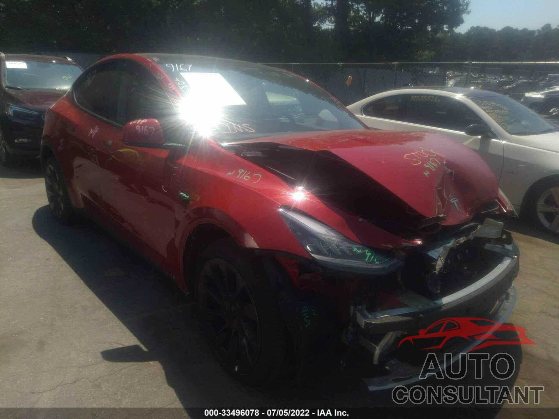 TESLA MODEL Y 2022 - 7SAYGDEE9NF386472
