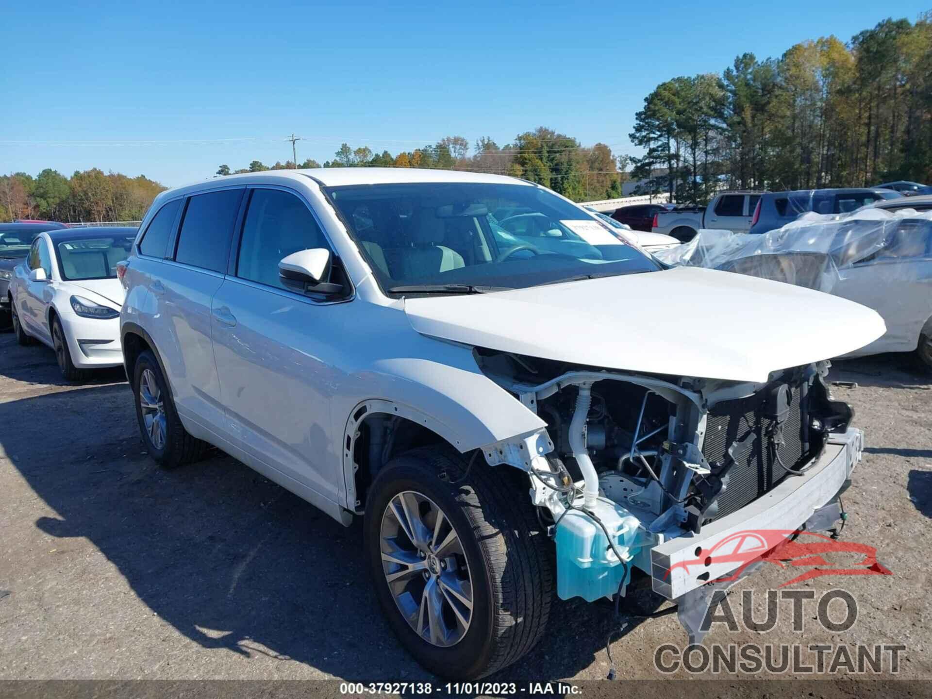 TOYOTA HIGHLANDER 2015 - 5TDZKRFH8FS060004
