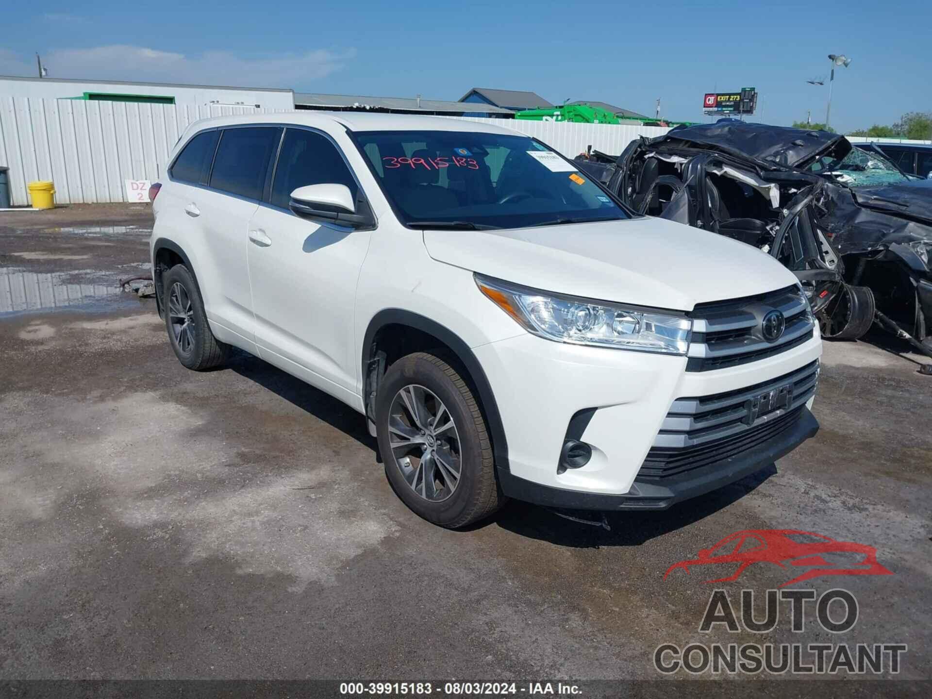 TOYOTA HIGHLANDER 2018 - 5TDBZRFHXJS806958