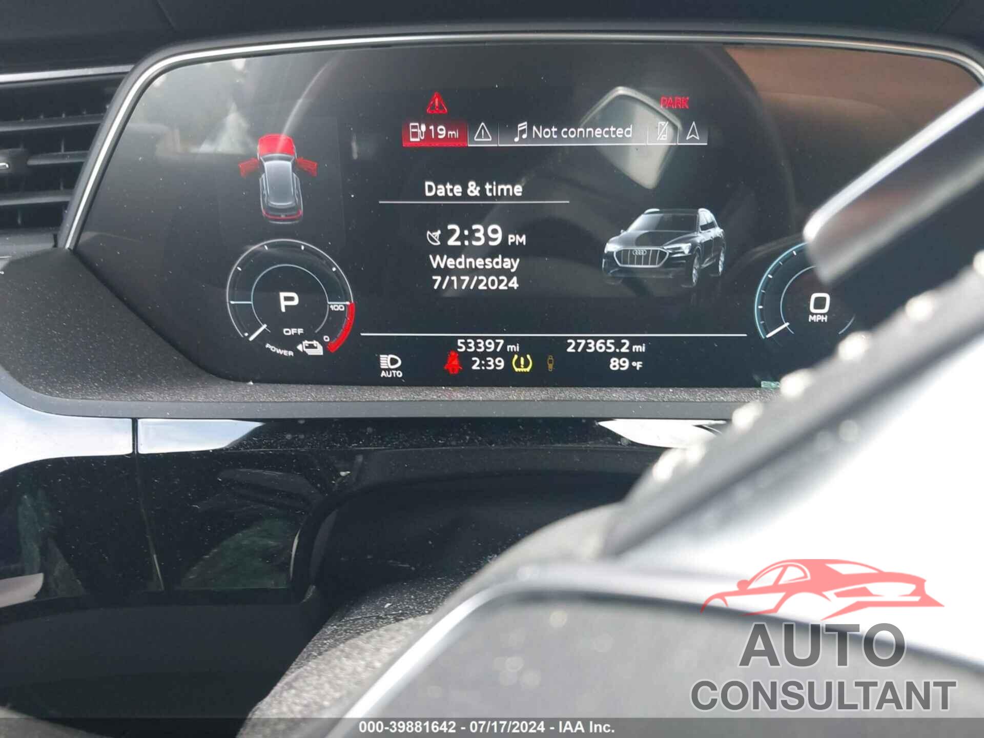 AUDI E-TRON 2019 - WA1VAAGE6KB006428