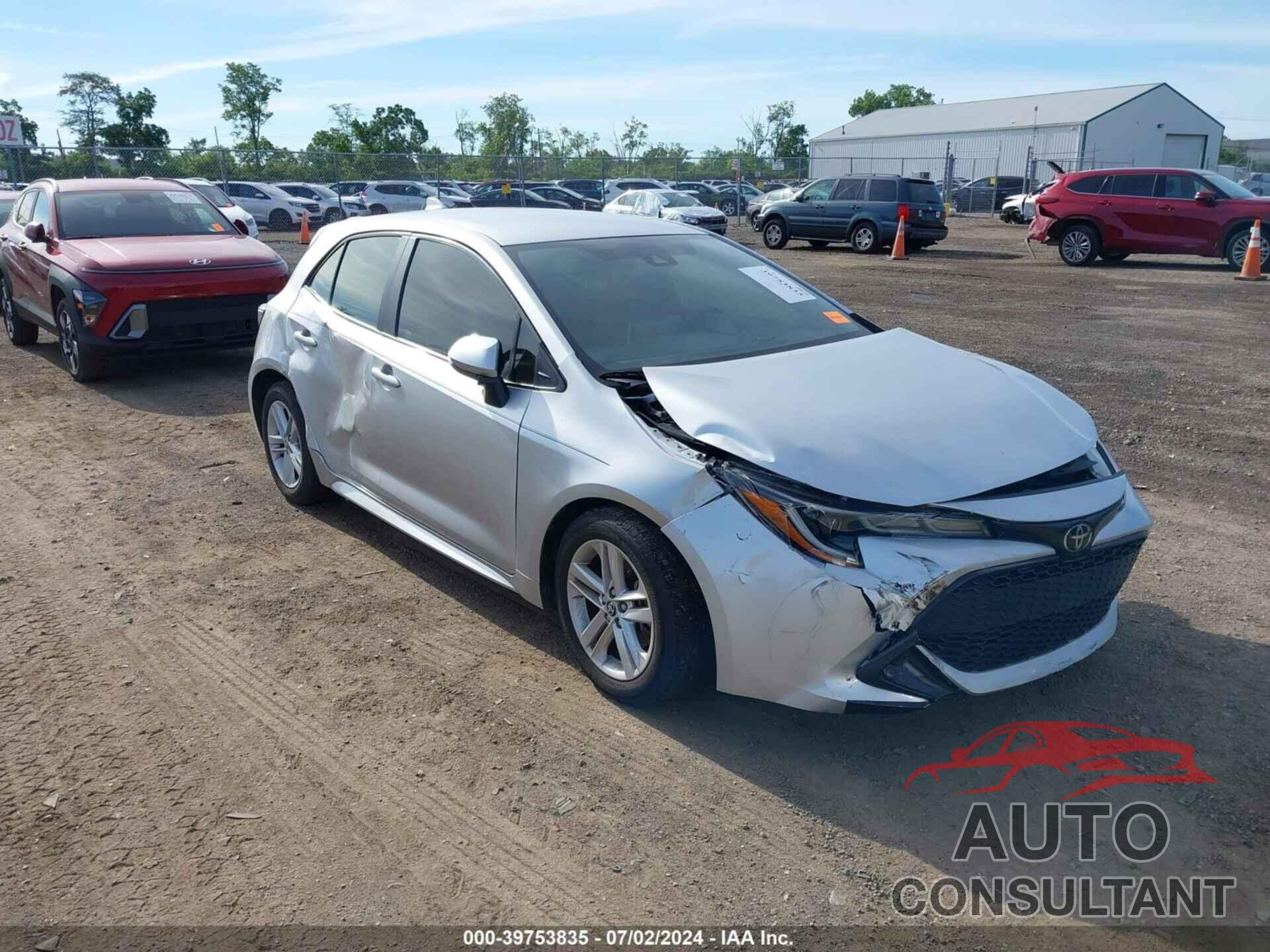 TOYOTA COROLLA 2019 - JTNK4RBE0K3020062