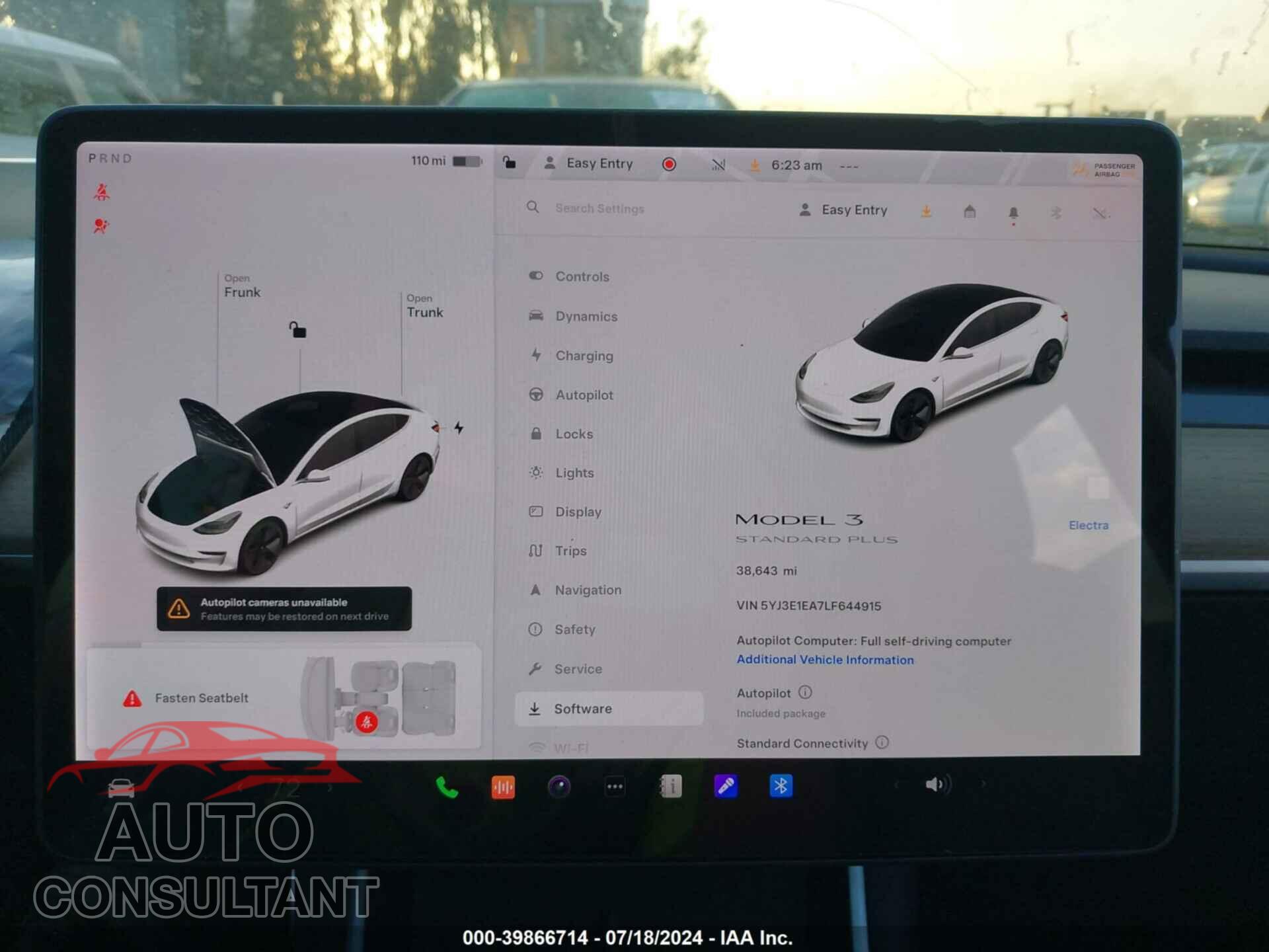 TESLA MODEL 3 2020 - 5YJ3E1EA7LF644915