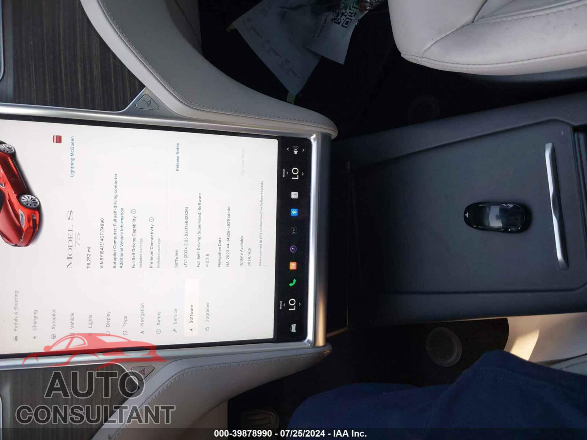 TESLA MODEL S 2016 - 5YJSA1E14GF174890
