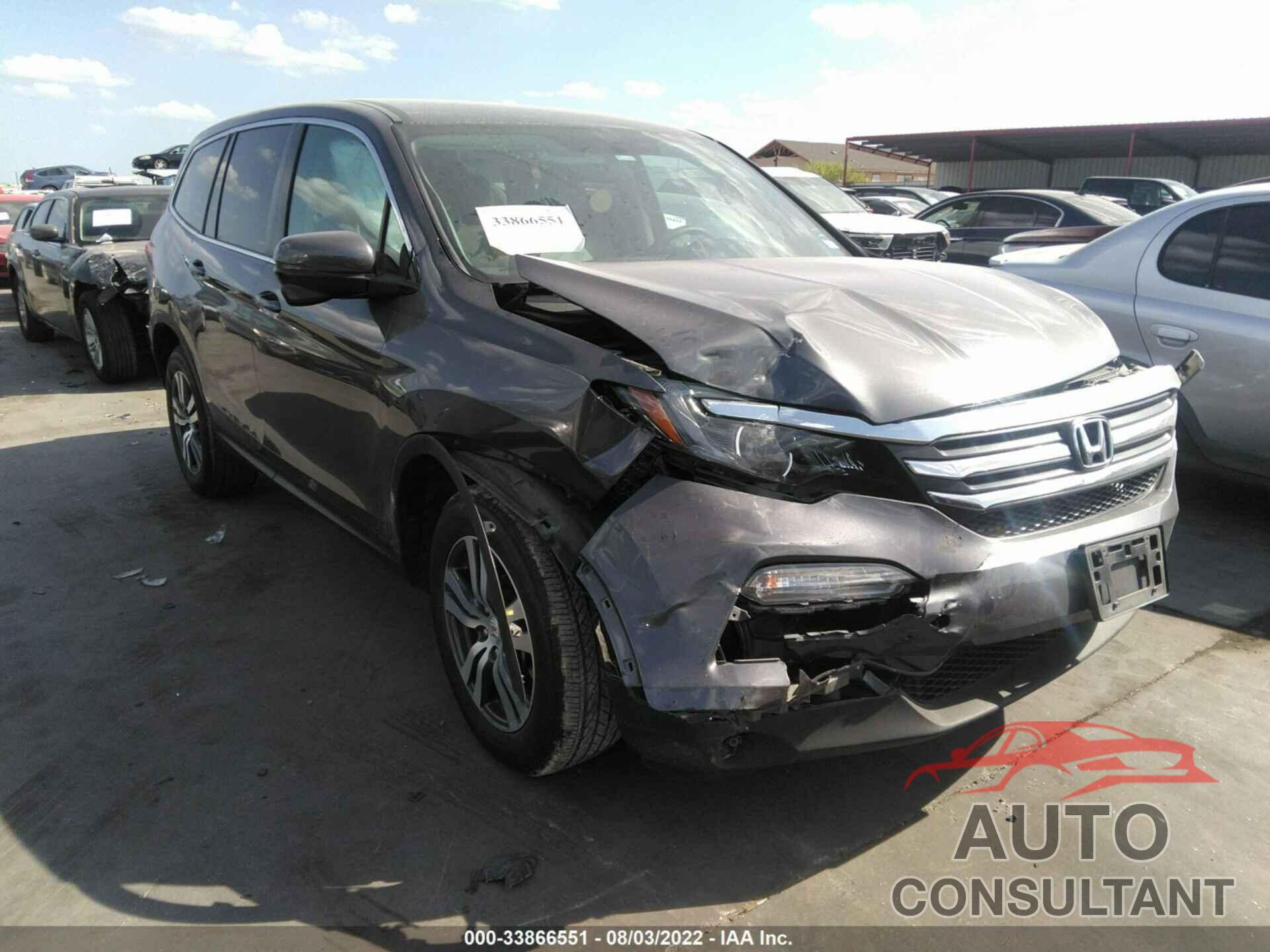 HONDA PILOT 2017 - 5FNYF5H39HB046257