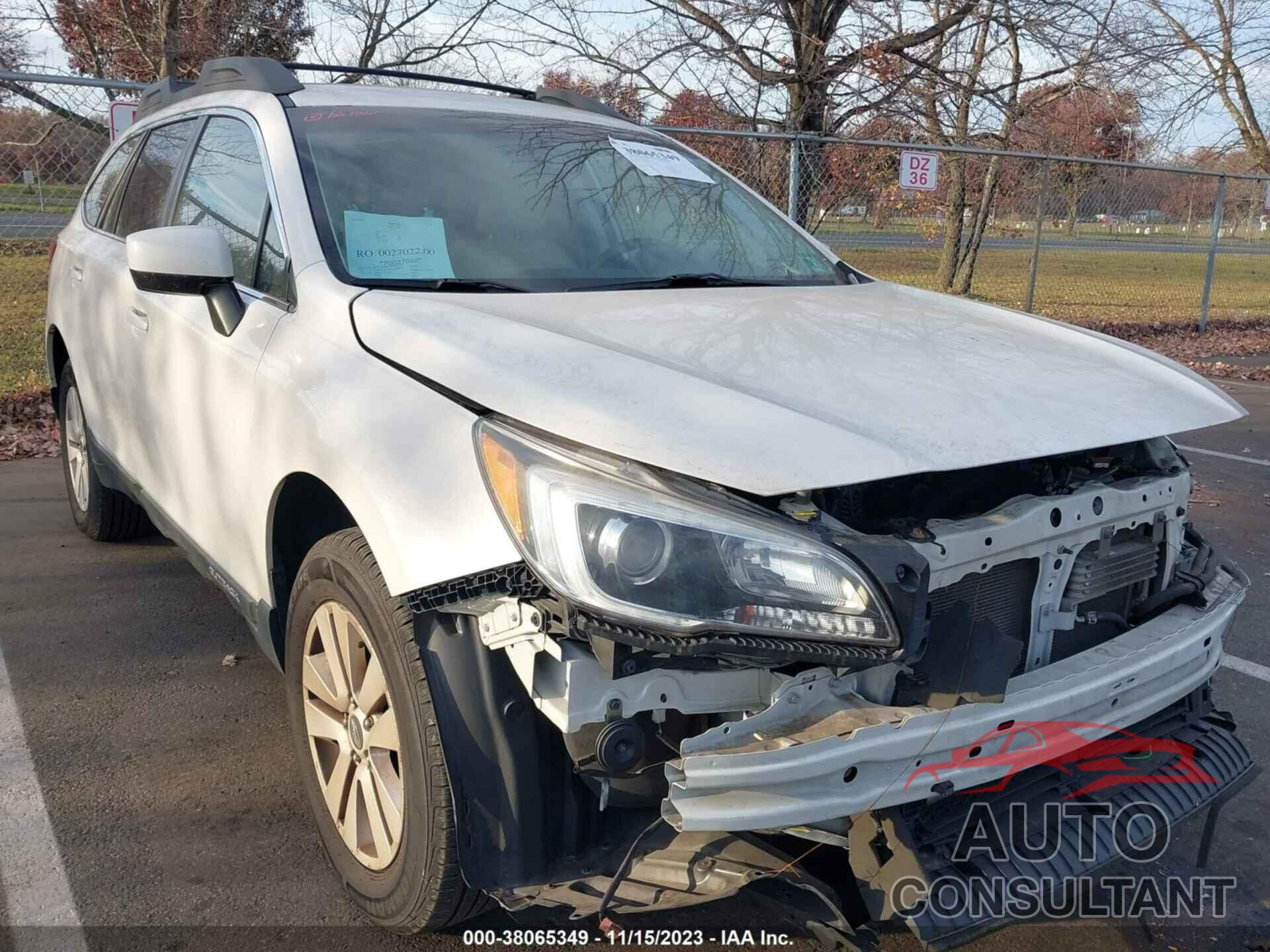 SUBARU OUTBACK 2017 - 4S4BSACC4H3438993