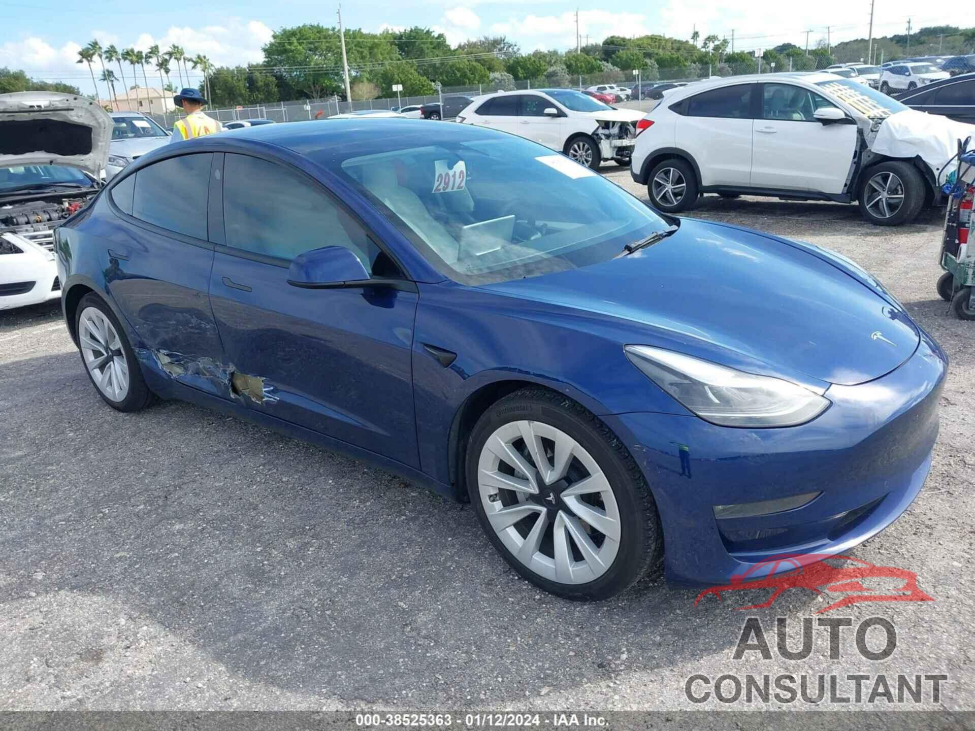 TESLA MODEL 3 2022 - 5YJ3E1EB3NF196667