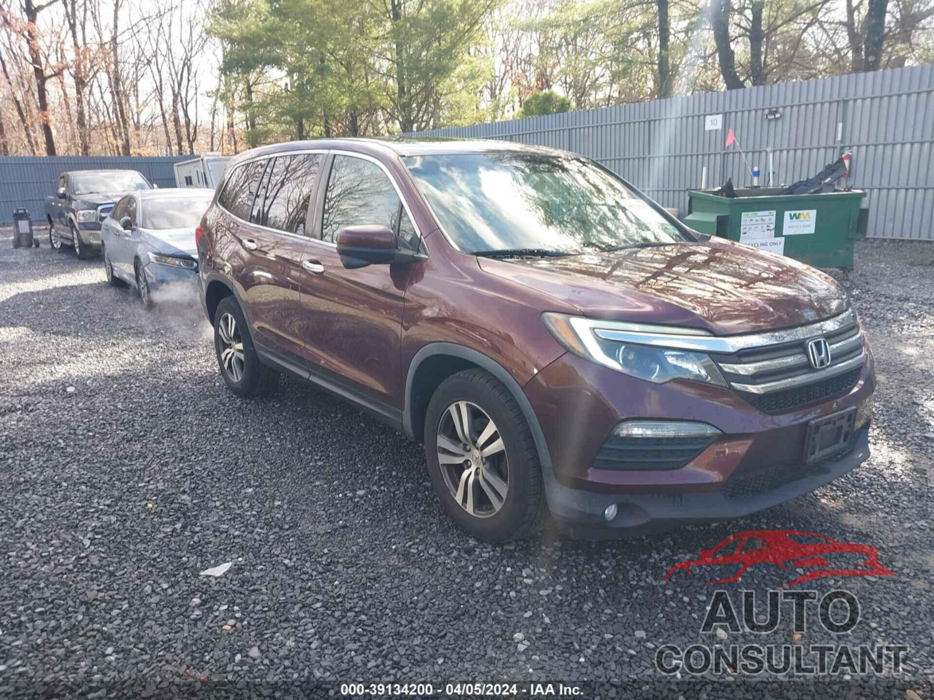 HONDA PILOT 2016 - 5FNYF6H59GB052291