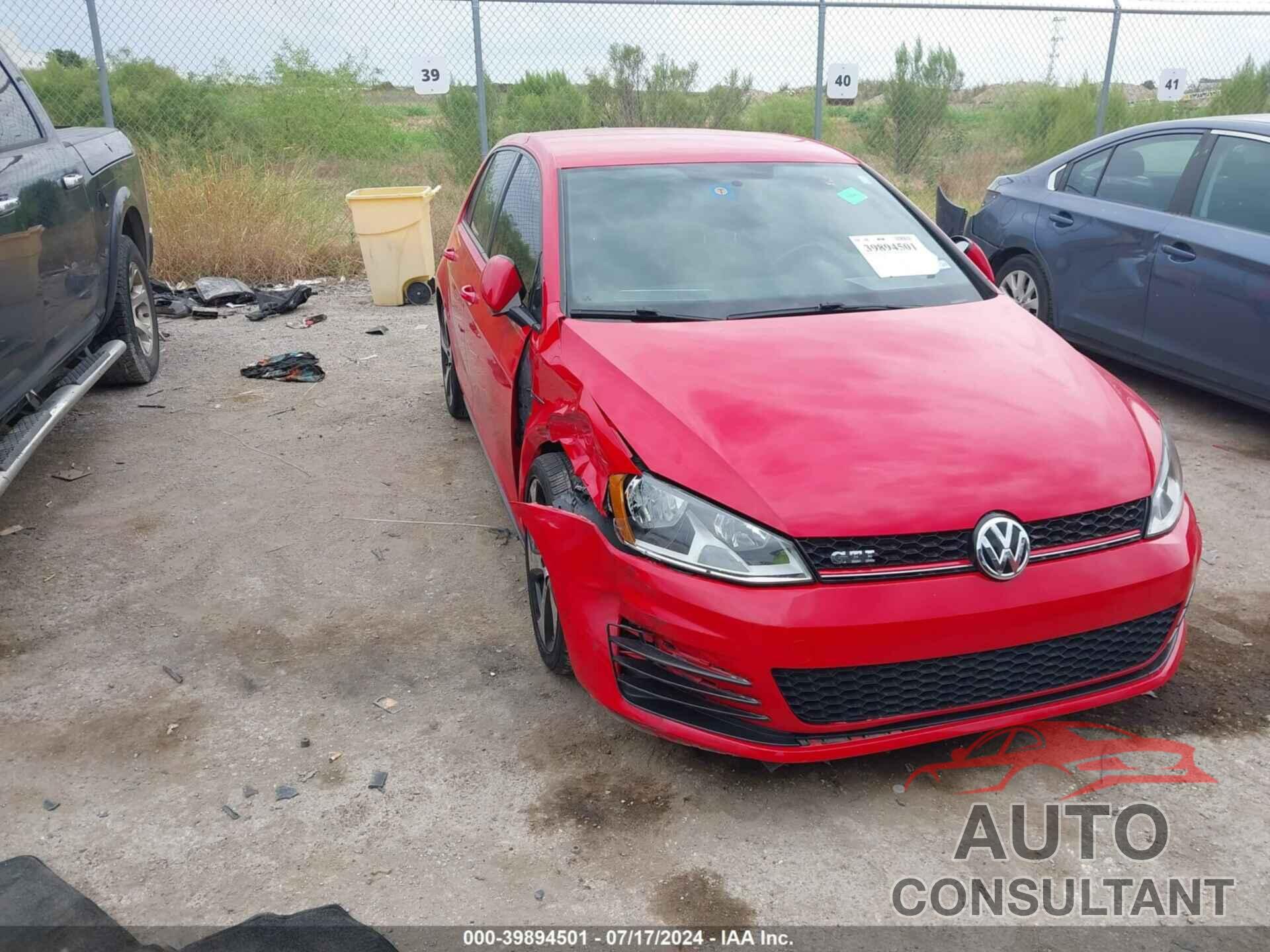 VOLKSWAGEN GOLF GTI 2017 - 3VW4T7AU7HM071401