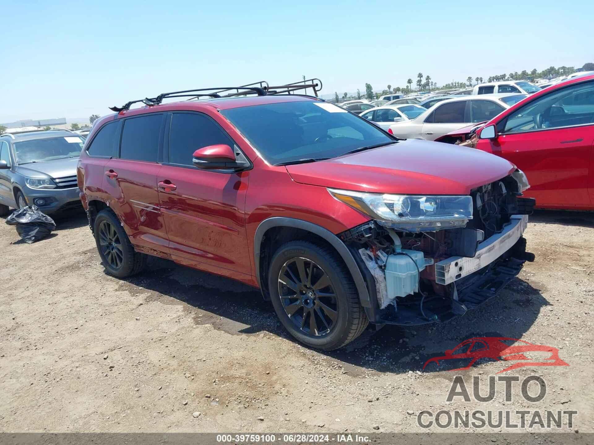 TOYOTA HIGHLANDER 2017 - 5TDKZRFH5HS515911